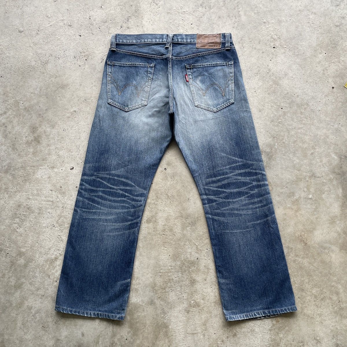 Japanese Brand Vintage Edwin Baggy Jeans Faded Denim Pants W37x30 Size US 37 - 11 Thumbnail