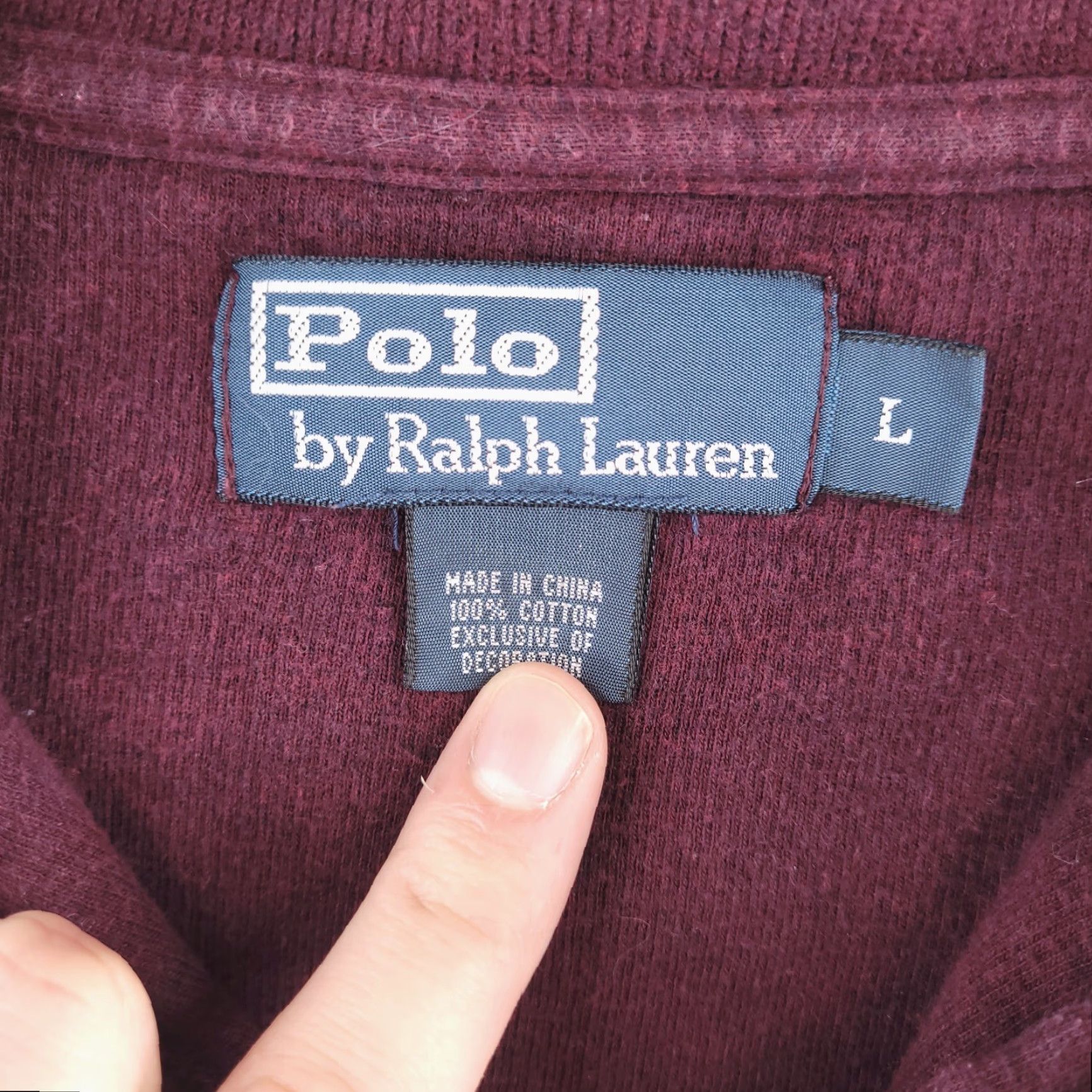 Polo Ralph Lauren Polo Ralph Lauren Sweater Mens Large Red Wine Quarter Zip Relaxed Fit Size US L / EU 52-54 / 3 - 4 Thumbnail