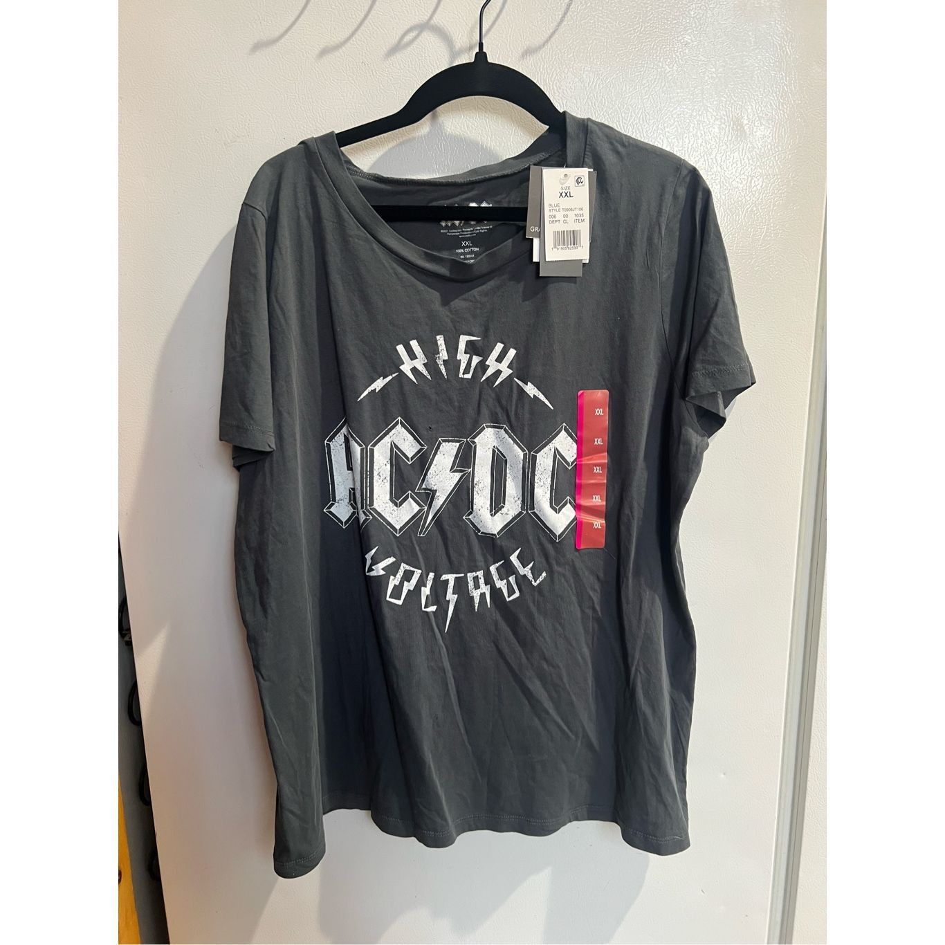 AC/DC AC/DC Grey T-Shirt Woman’s Size XXL NEW WITH FLAW Size XXL / US 16-18 / IT 52-54 - 1 Thumbnail