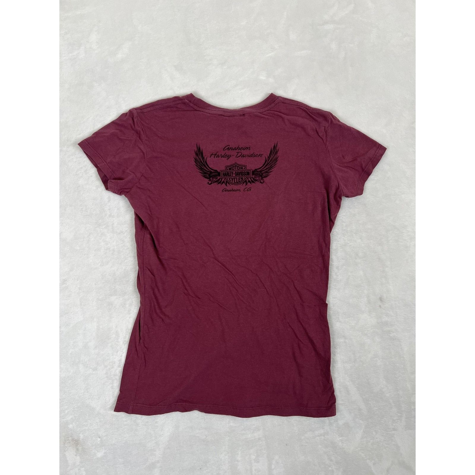 Harley Davidson Harley-Davidson Shirt Womens Large Burgundy Anaheim Californ Size L / US 10 / IT 46 - 6 Thumbnail