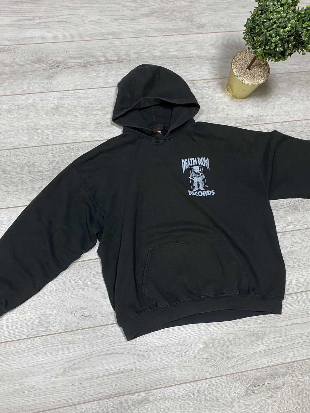 Vintage Death Row records vintage fade hoodie big print Size US L / EU 52-54 / 3 - 8 Thumbnail