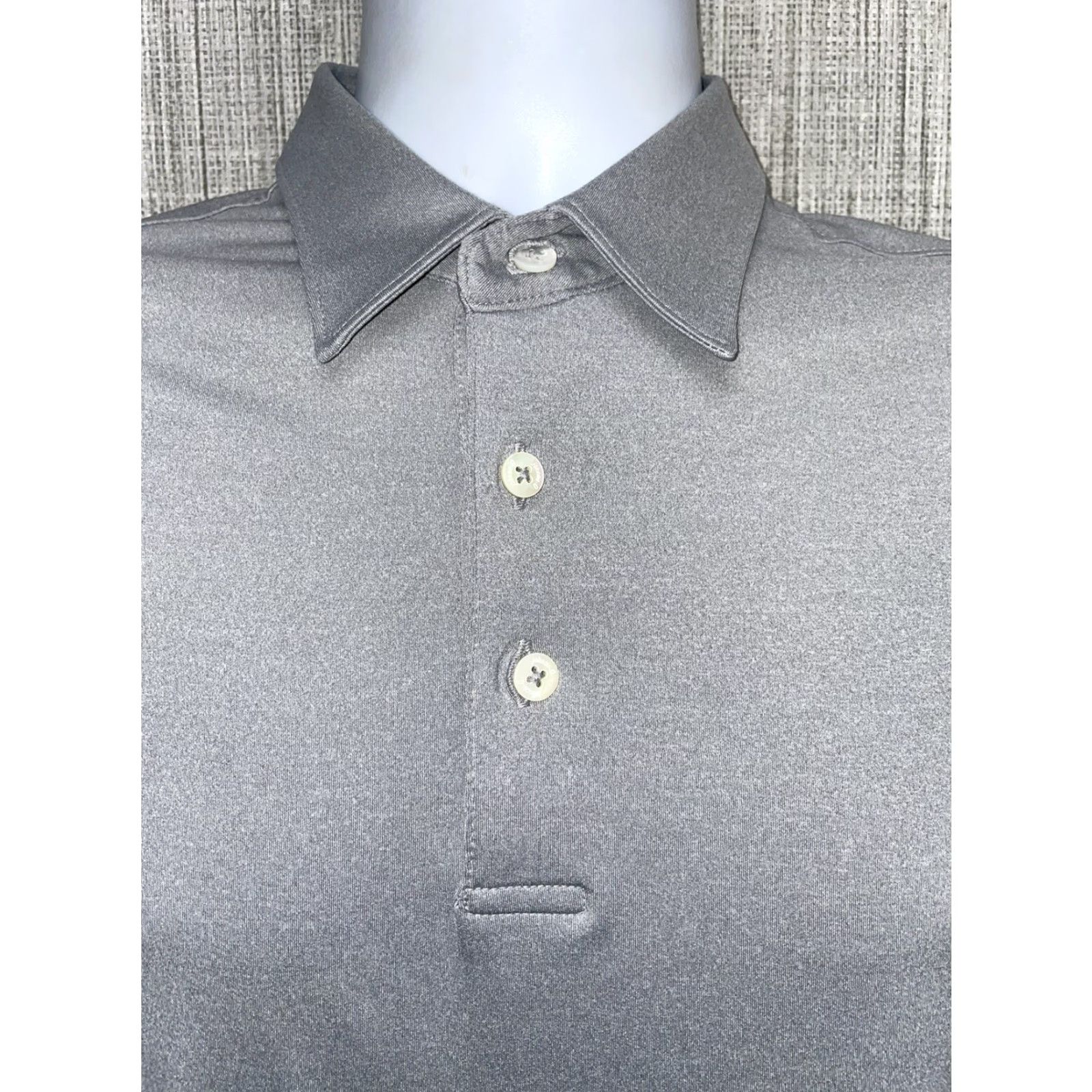 johnnie-O johnnie-O Gray Polo Performance Style Shirt Mens M Size US M / EU 48-50 / 2 - 2 Thumbnail
