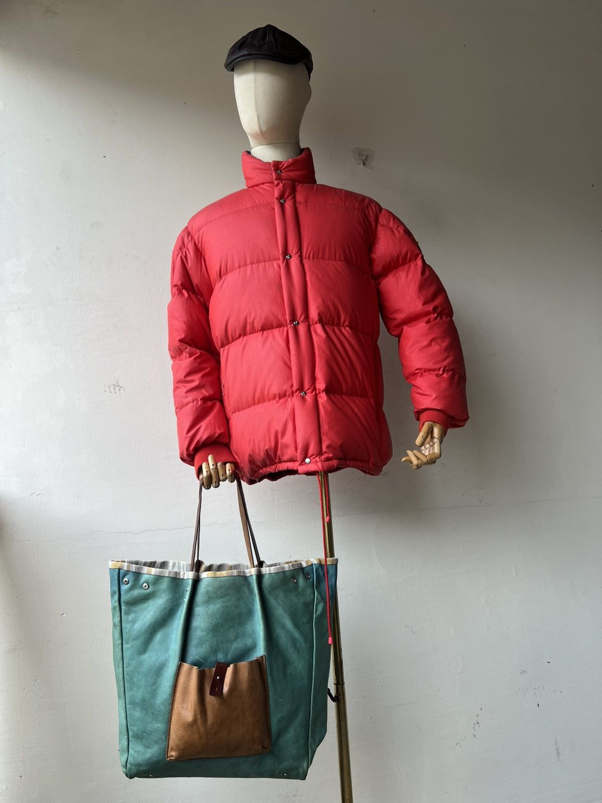 Leather Vintage Icaru Japan Faded Distressed Patina Leather Tote Bag Size ONE SIZE - 3 Thumbnail