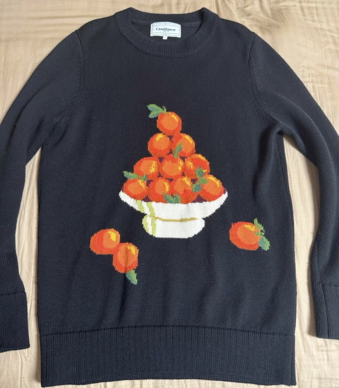 Casablanca Casablanca Men's Orange Print Sweater Size US S / EU 44-46 / 1 - 1 Thumbnail