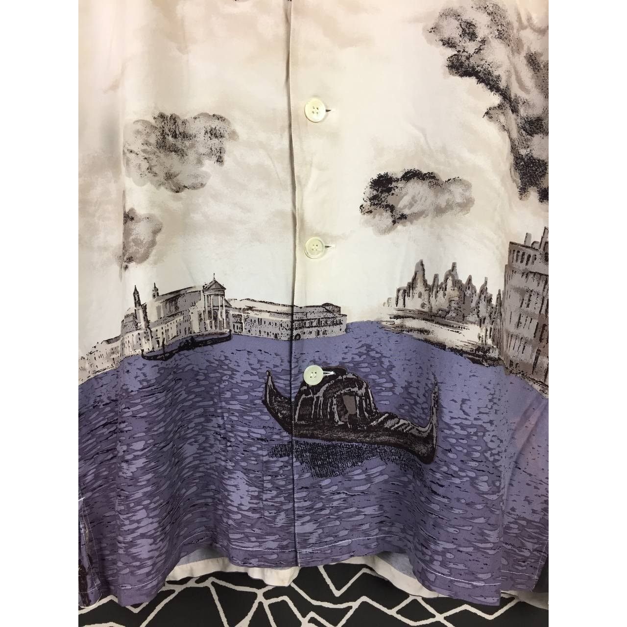 Japanese Brand × Vintage DOMON Japanese Brand Abstract Print Camp Collar Shirt Size US M / EU 48-50 / 2 - 7 Thumbnail