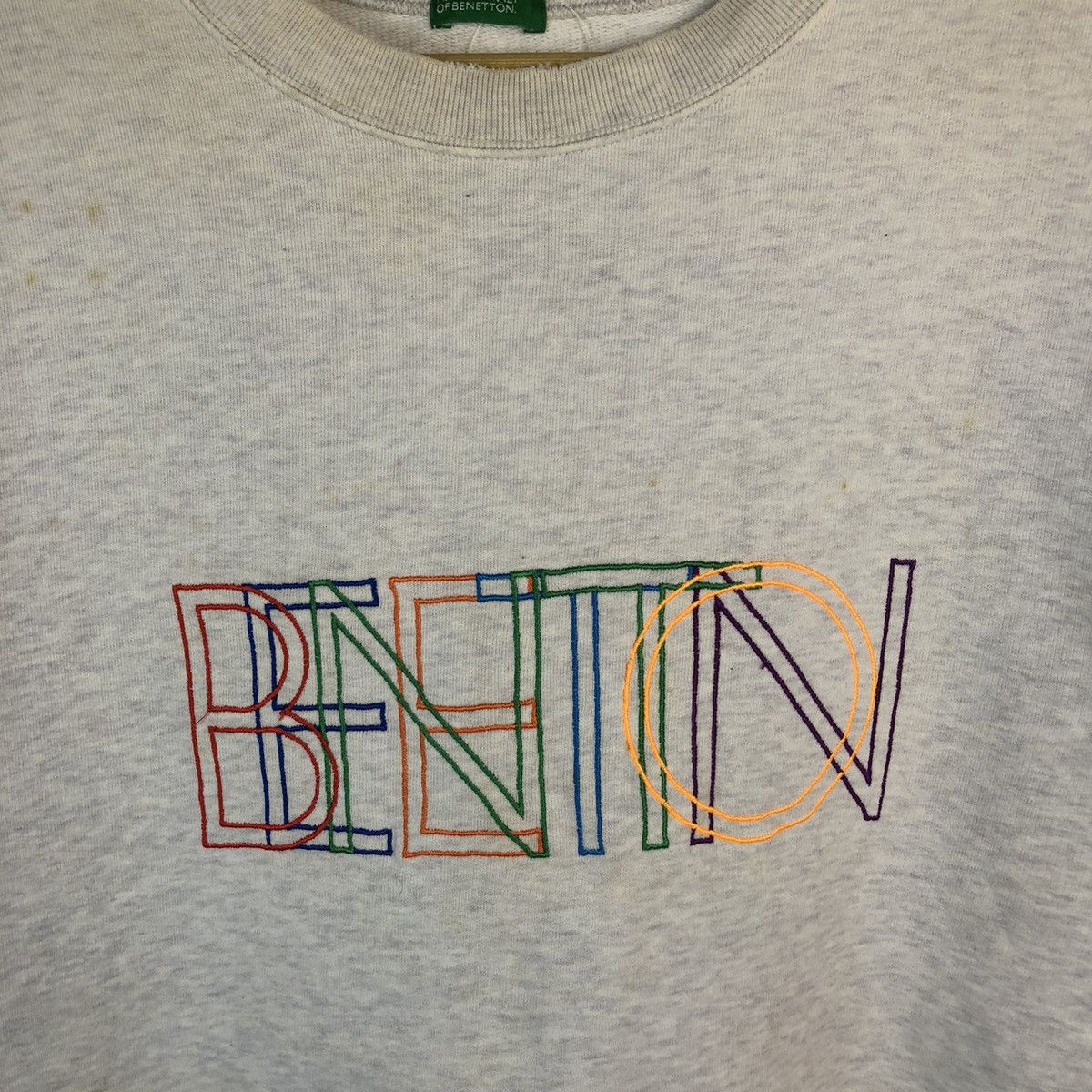 Benetton Made Italy Of Benneton vintage Cream Sweatshirt #A505 Size US M / EU 48-50 / 2 - 9 Thumbnail