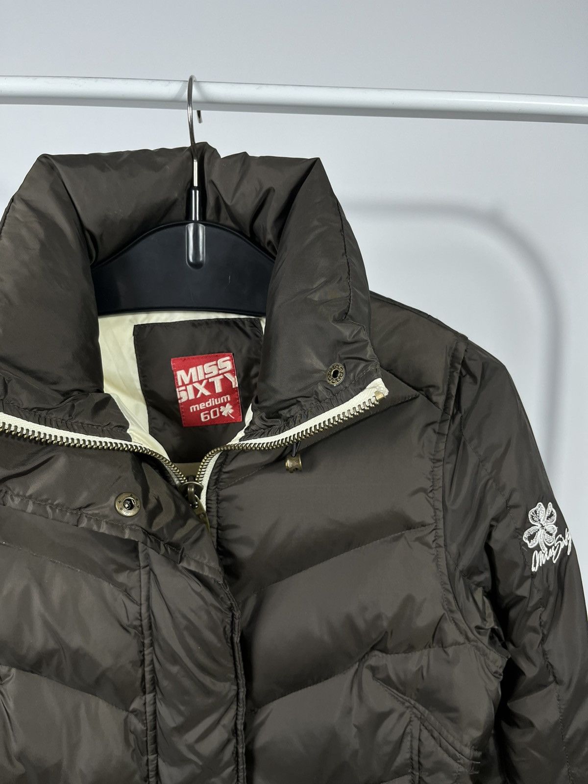 Miss Sixty Miss Sixty Women’s Puffer Jacket Brown Quilted Zip Up XS Size XS / US 0-2 / IT 36-38 - 3 Thumbnail