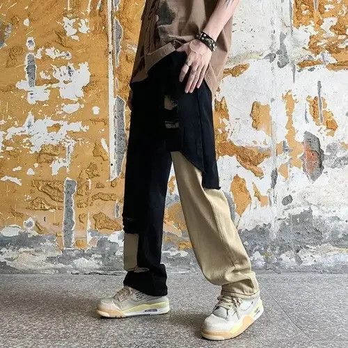 image of Vintage Jeans Wide Leg Straight in Black, Men's (Size 34)