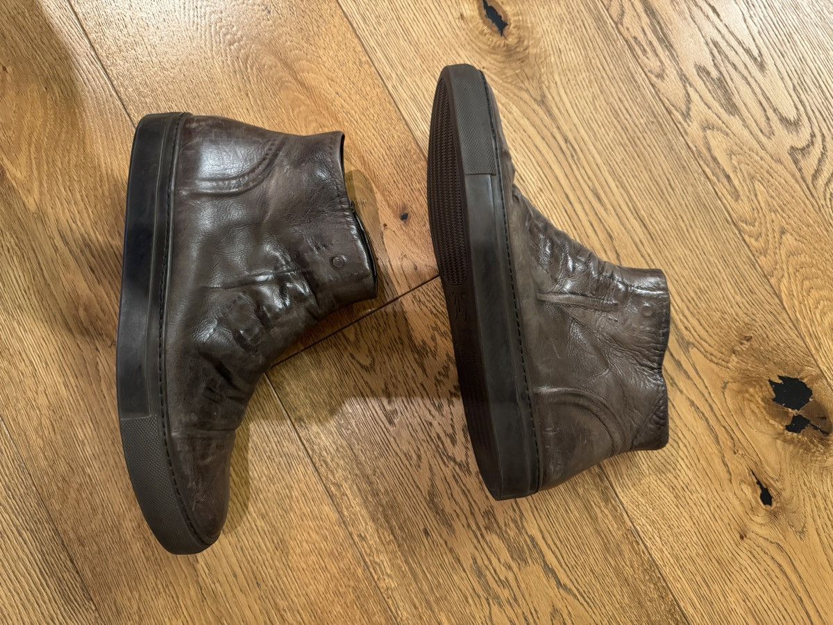 John Varvatos Reed Ghosted Leather High Top Sneakers Size US 9 / EU 42 - 5 Thumbnail