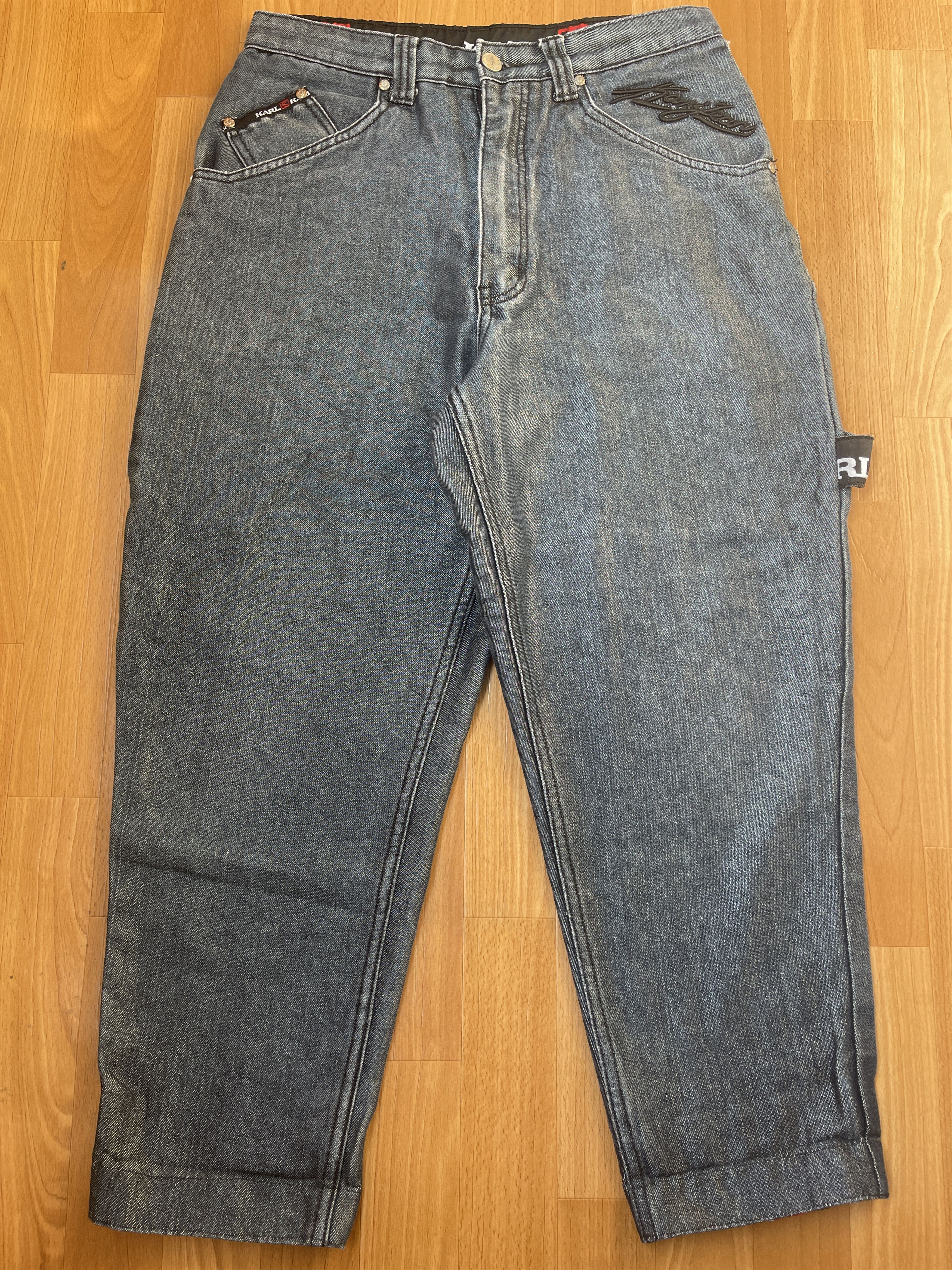 Karl Kani KARL KANI jeans shiny vintage baggy jeans silver metallic 30 Size US 30 / EU 46 - 4 Thumbnail