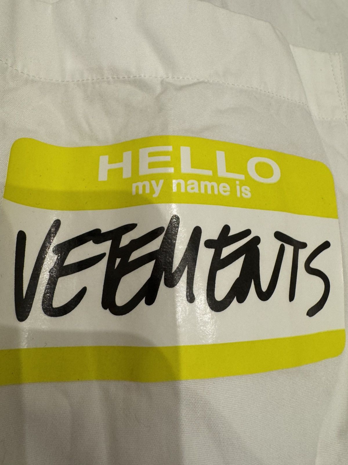 Vetements Hello my name is vetements shirt Size US L / EU 52-54 / 3 - 4 Thumbnail