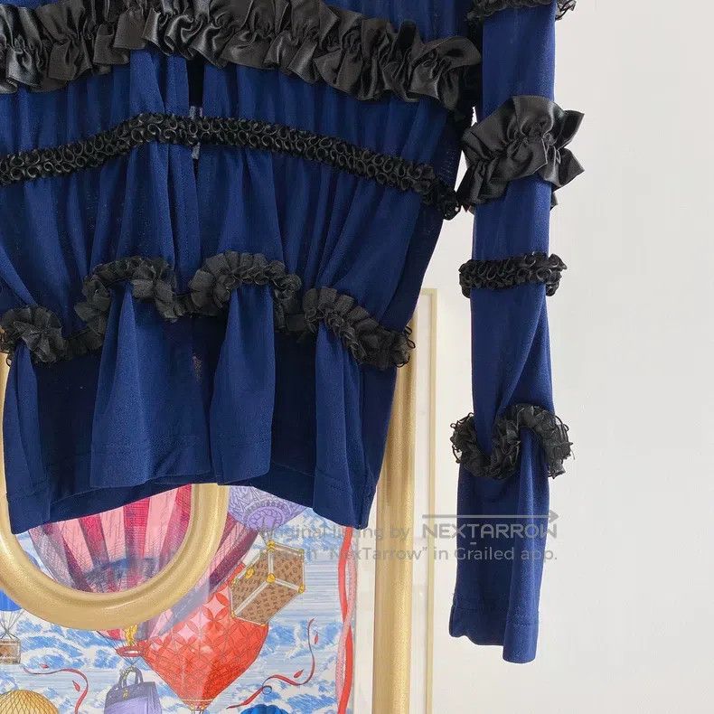 Comme des Garcons Comme Des Garcons Blue lace top with elasticity Size S / US 4 / IT 40 - 4 Thumbnail