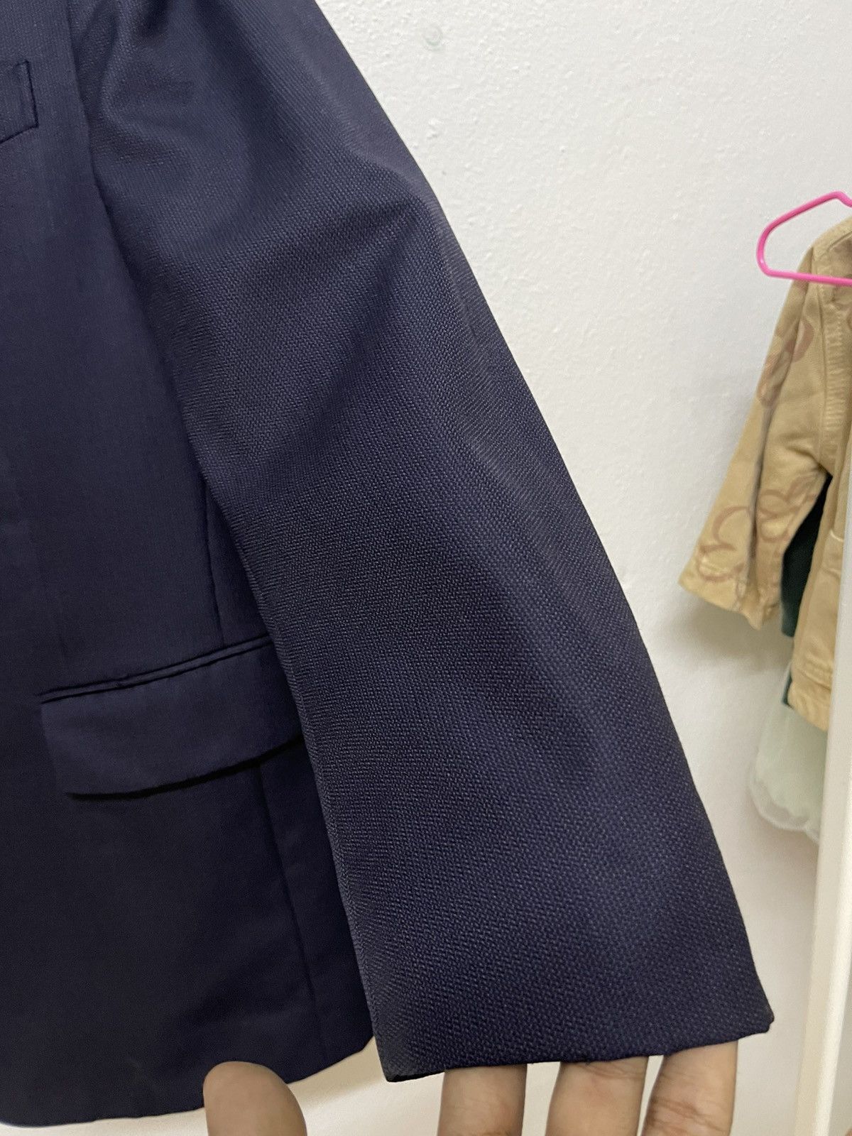 Balenciaga 2000s BALENCIAGA PARIS BLAZZER BLUE BLACK Size 38L - 9 Thumbnail