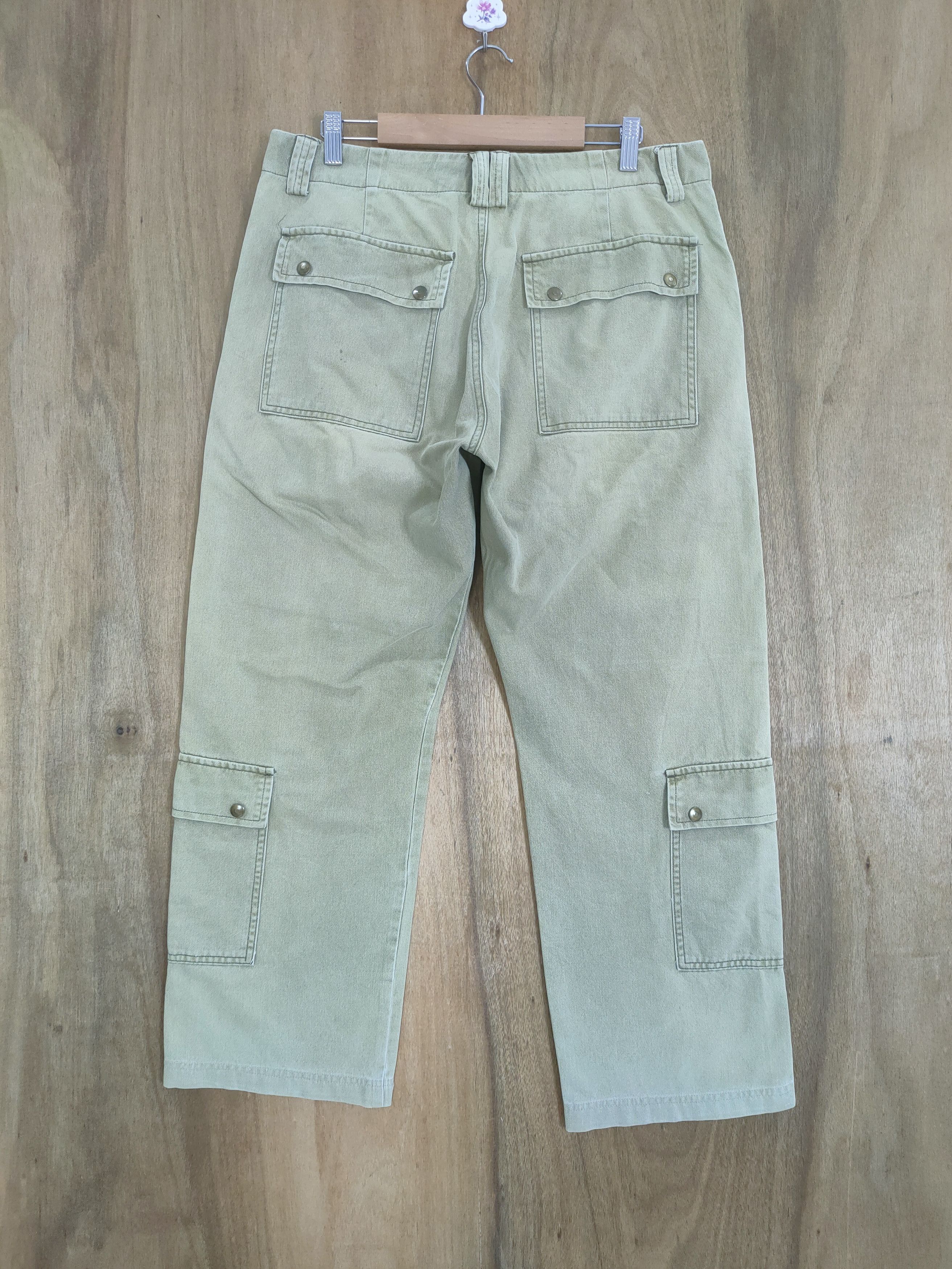 image of Straight Faded Samjean Multipocket Cargo Pants in Faded Green, Men's (Size 34)