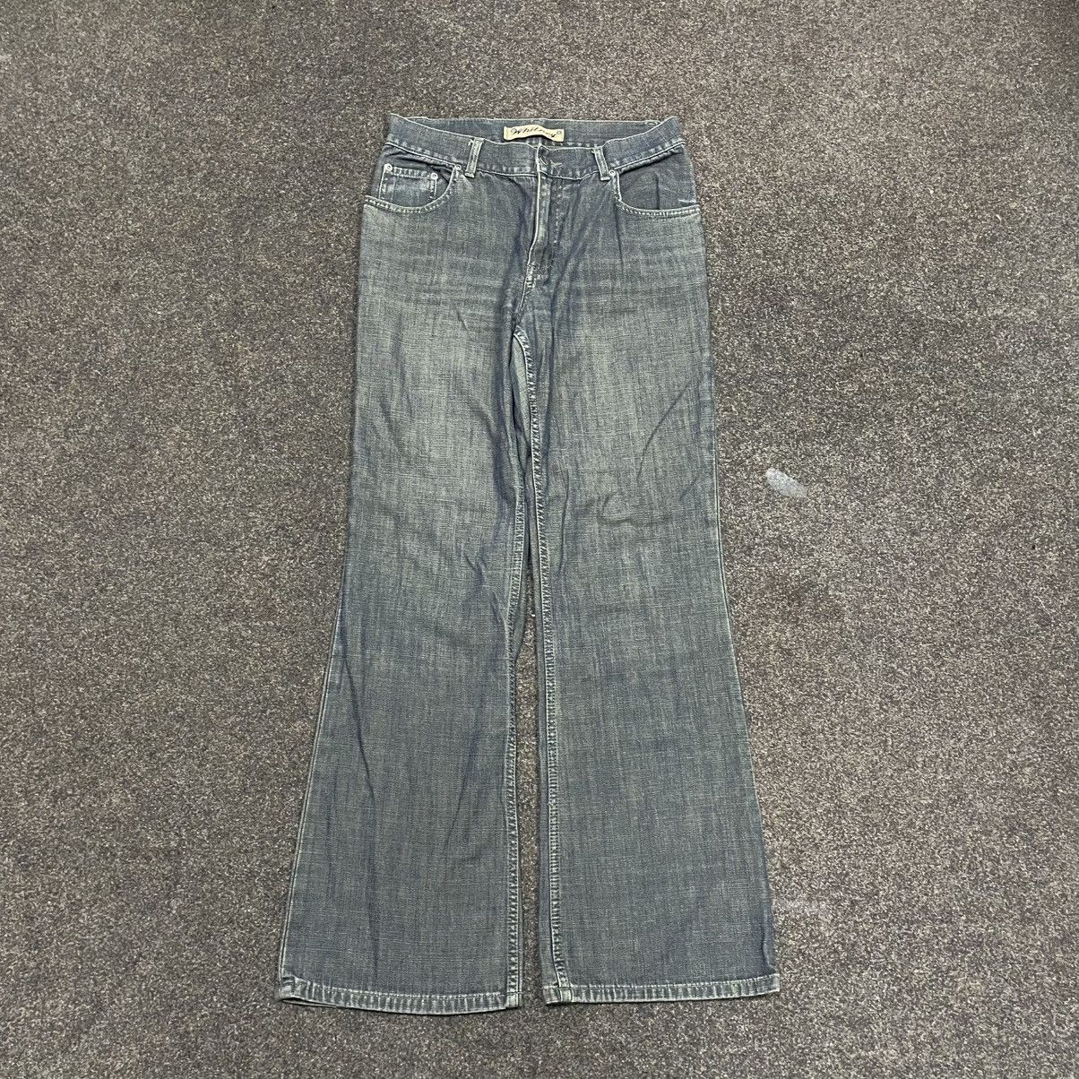 Vintage Vintage Y2K Baggy Wide Leg Faded Jeans Skater Logo 29 Size US 29 - 1 Thumbnail