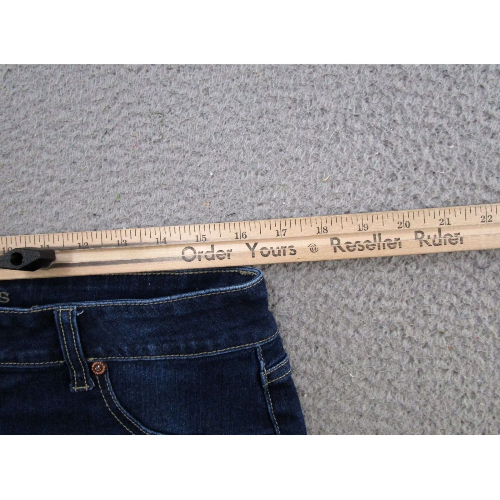 Vintage Maurices Jeans Womens Size L Medium Wash Stretch Denim 5-Pocket Skinny Regular Blue Size 36" / US 14 / IT 50 - 6 Thumbnail