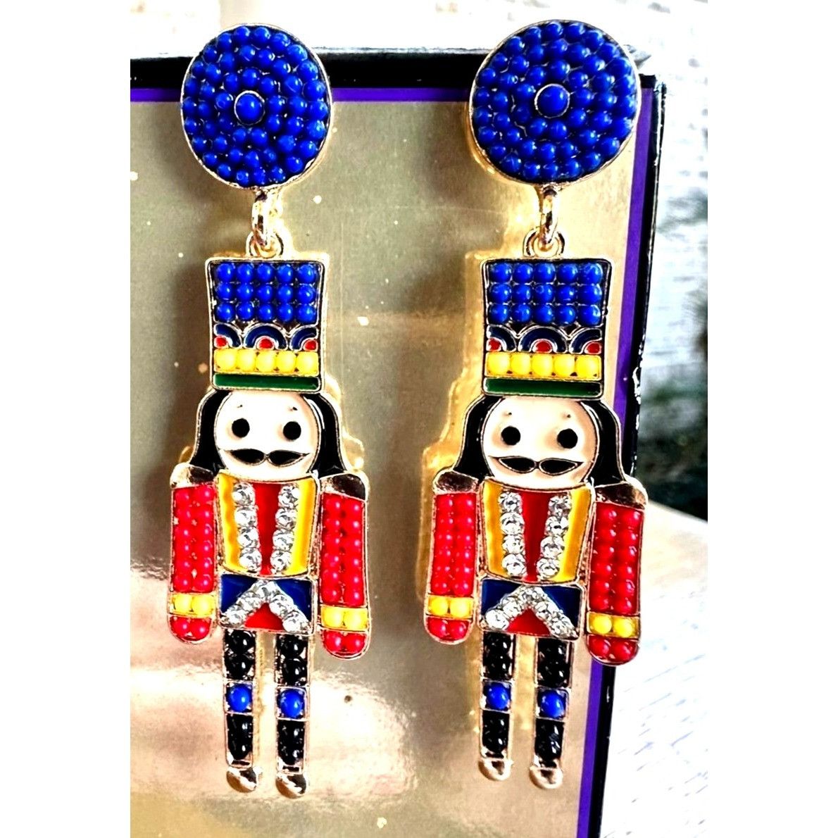 Handmade Nutcracker Earrings Toy Soldier New Christmas Ballet Jewelry Size ONE SIZE - 1 Thumbnail
