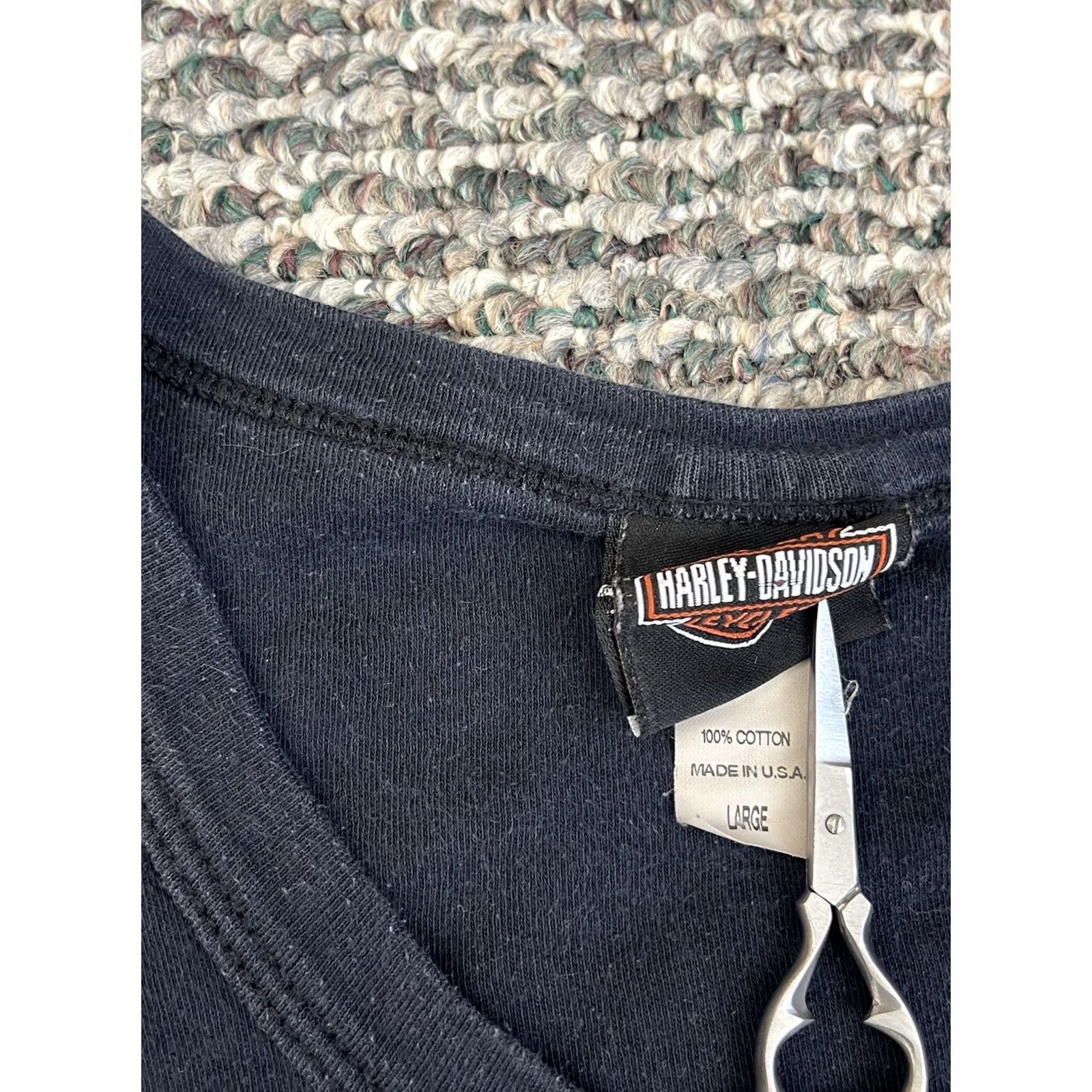 Harley Davidson VINTAGE Harley Davidson Shirt Womans L Black Motorcycle Riding Pennsylvania Short Sleeve Size L / US 10 / IT 46 - 4 Thumbnail