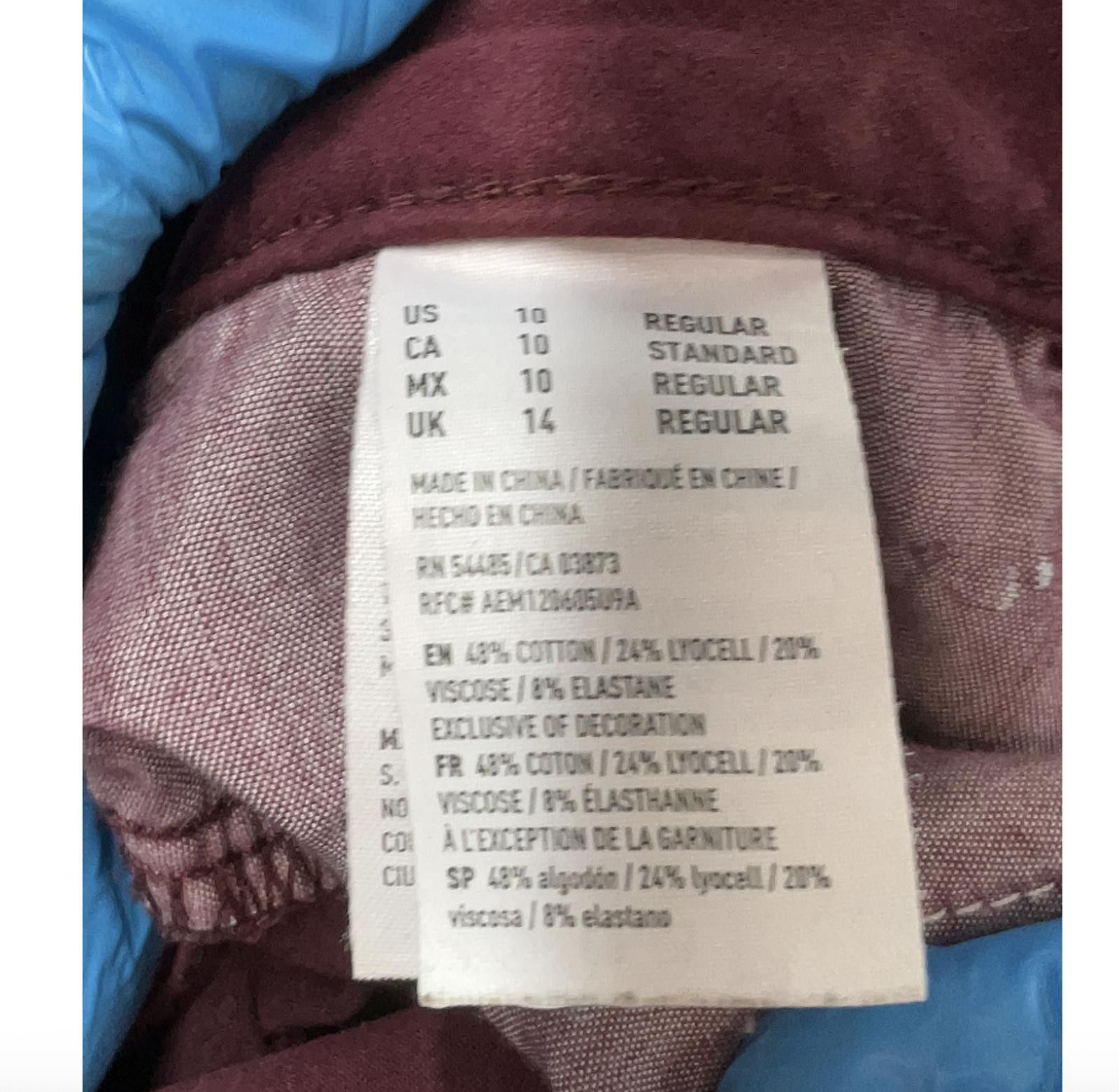 American Eagle Outfitters American Eagle Outfitters Burgundy Mid Rise Jegging Size 10R Size 32" / US 10 / IT 46 - 4 Thumbnail
