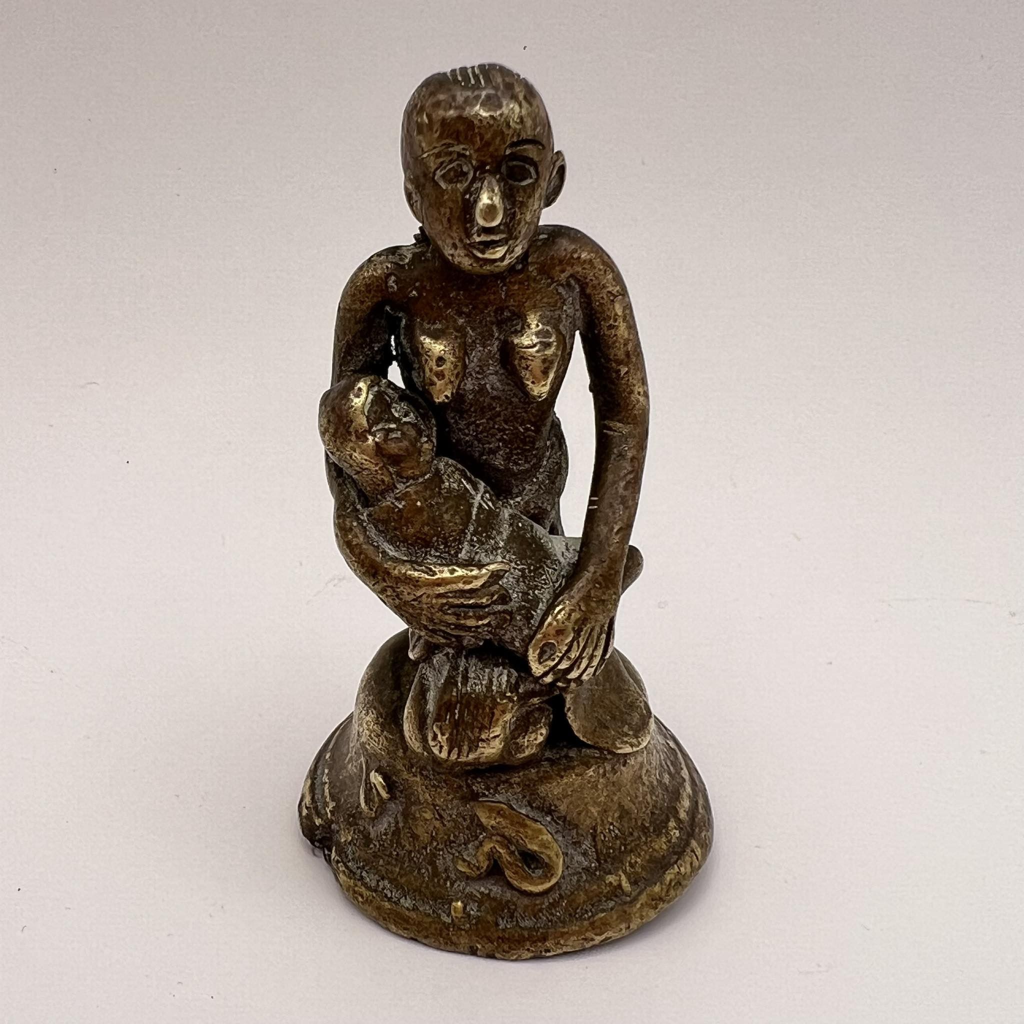 Vintage Antique Cast Bronze Brass Decor Figure primitive Size ONE SIZE - 6 Thumbnail