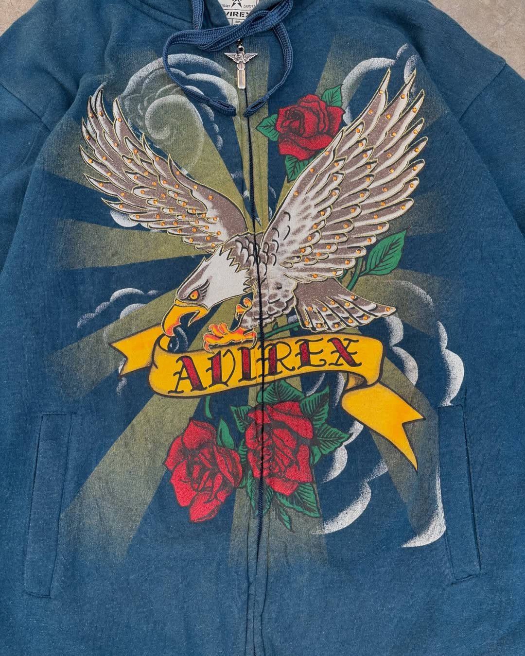 Avirex × Vintage Y2k 90's Avirex Eagle 🦅 Printed Zipper Hoodie Size US M / EU 48-50 / 2 - 7 Thumbnail