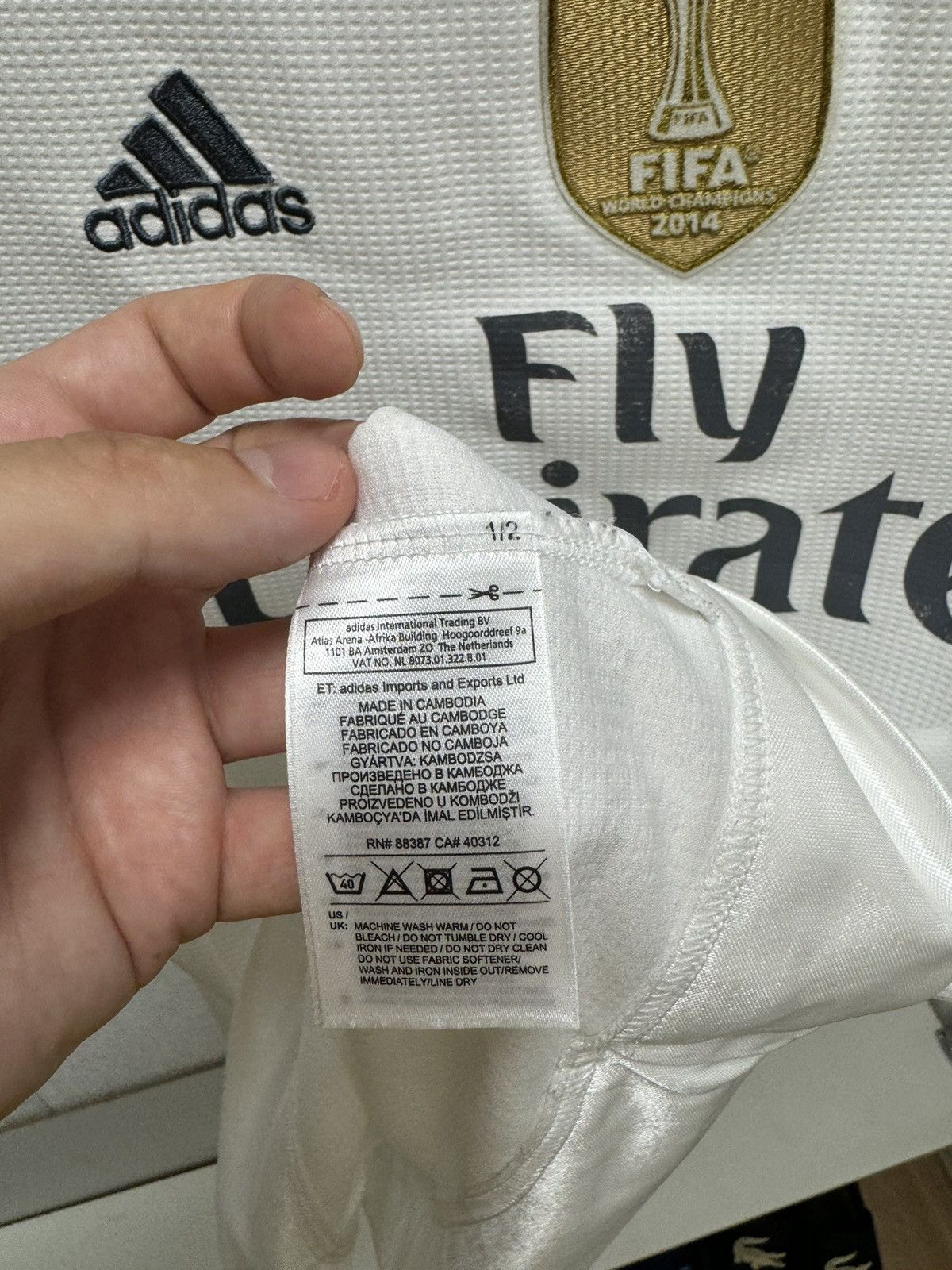 Adidas Real Madrid Adidas Fifa world championship 2014 jersey L LFP Size US L / EU 52-54 / 3 - 7 Thumbnail