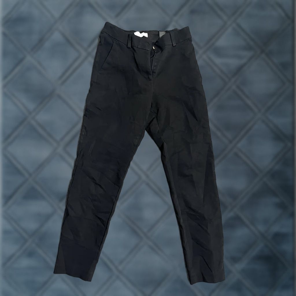 H&M H&M Pants Chino Women Regular Size 4 Black Skinny Pocket Design Button Zipper Mid Rise 29in Linen Blend Cotton Blended Fabric Size 27" / US 4 / IT 40 - 1 Thumbnail