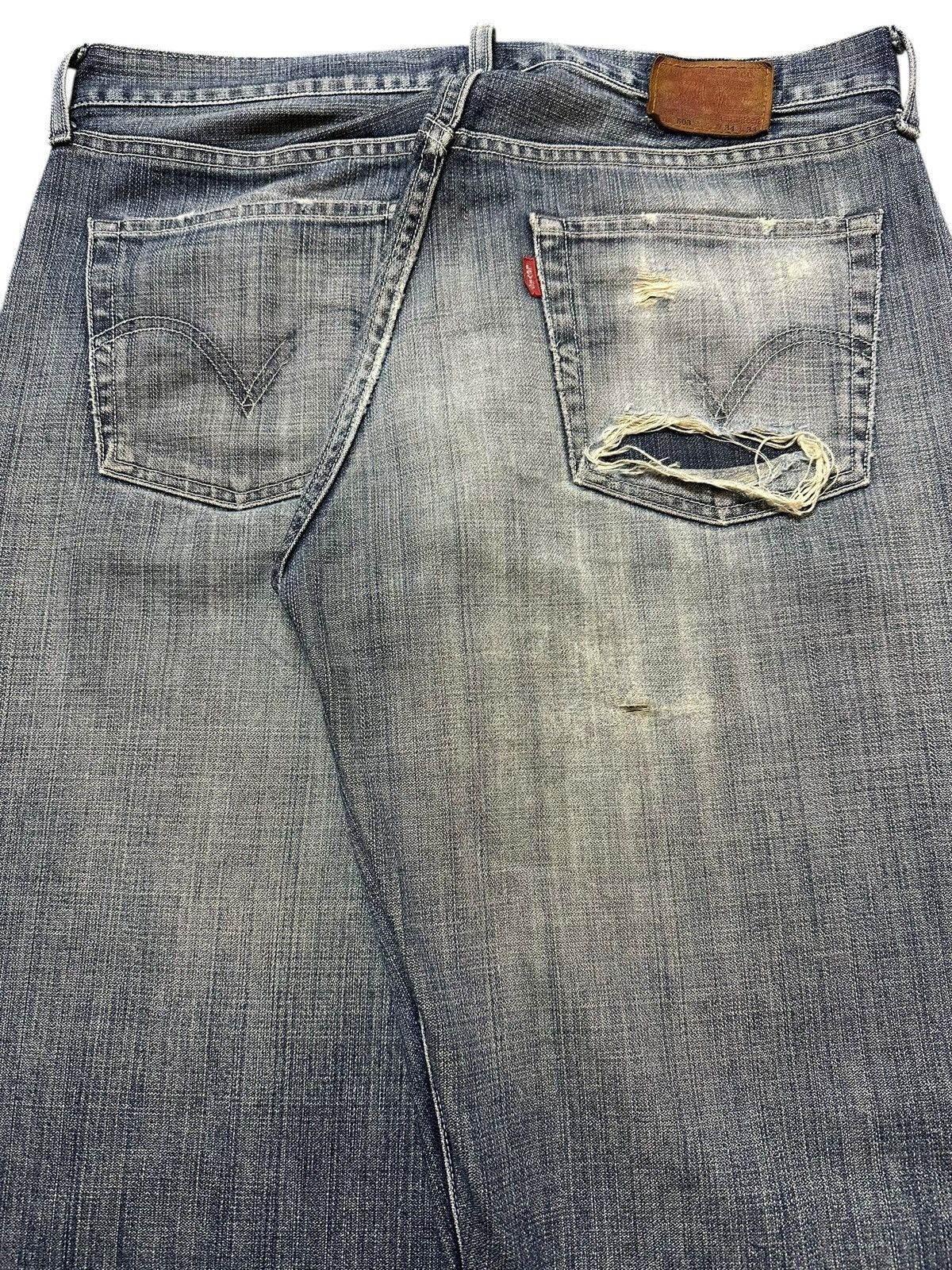 Levi's Vintage 90s Levis 503 Blue Wash Faded Distressed Baggy Jeans Size US 34 / EU 50 - 6 Thumbnail