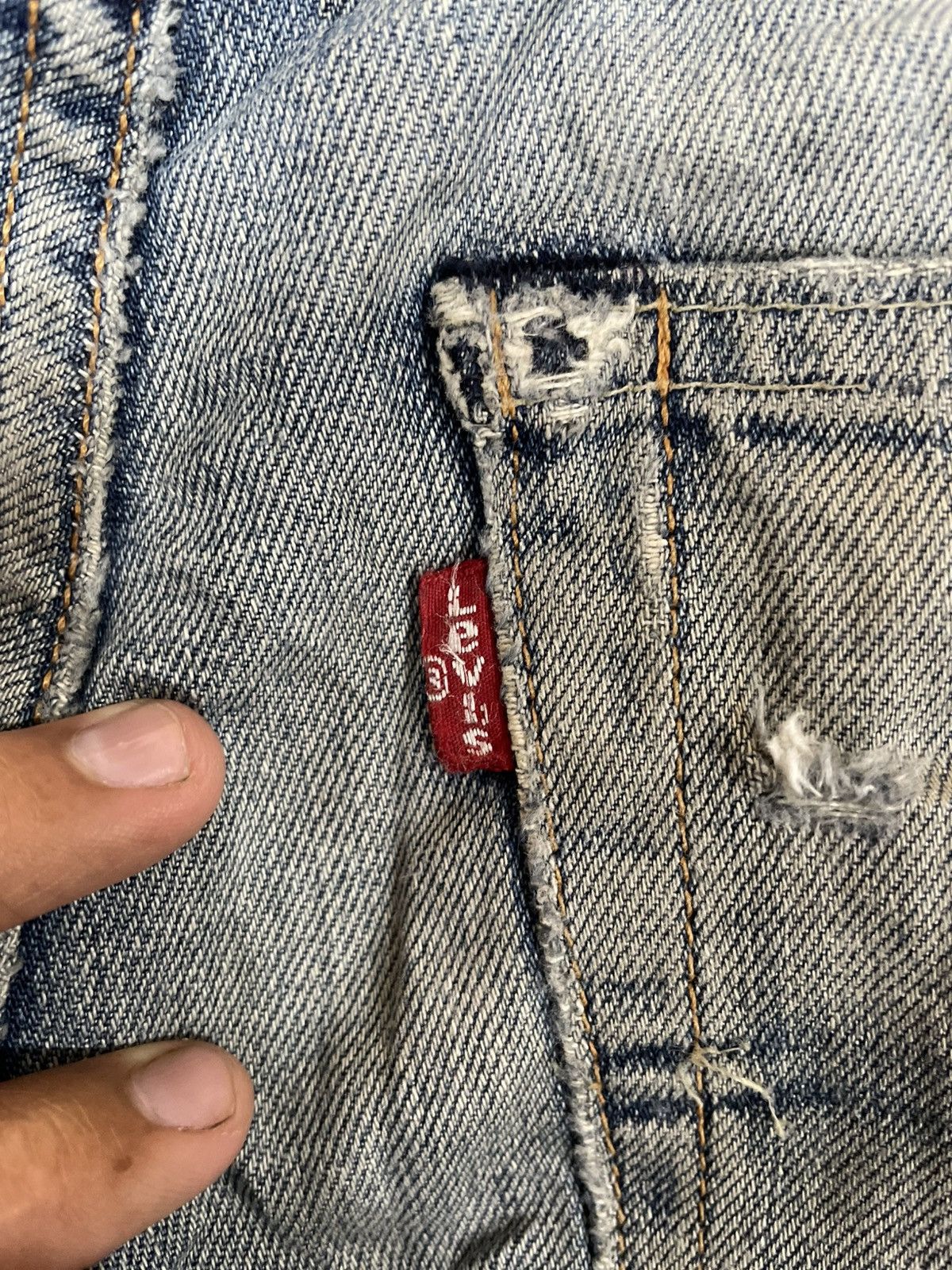 Levi's × Levi's Vintage Clothing Vintage Levi’s 502 Ripped Distressed Denim Size US 32 / EU 48 - 11 Thumbnail