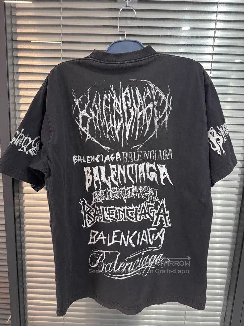 Balenciaga Balenciaga Letter Printed Round Neck Short Sleeve T-Shirt Size US S / EU 44-46 / 1 - 2 Thumbnail
