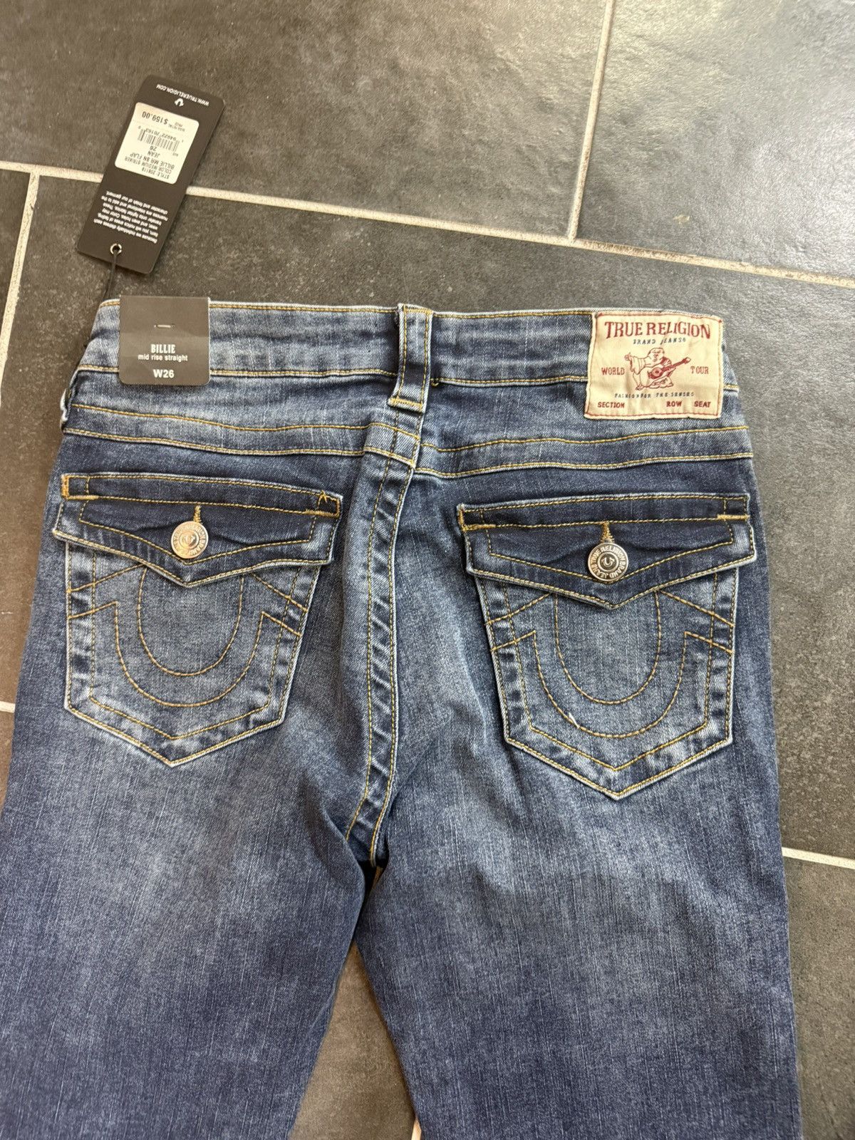 True Religion True Religion BILLIE MID RISE STRAIGHT JEAN Size 26" / US 2 / IT 38 - 3 Thumbnail
