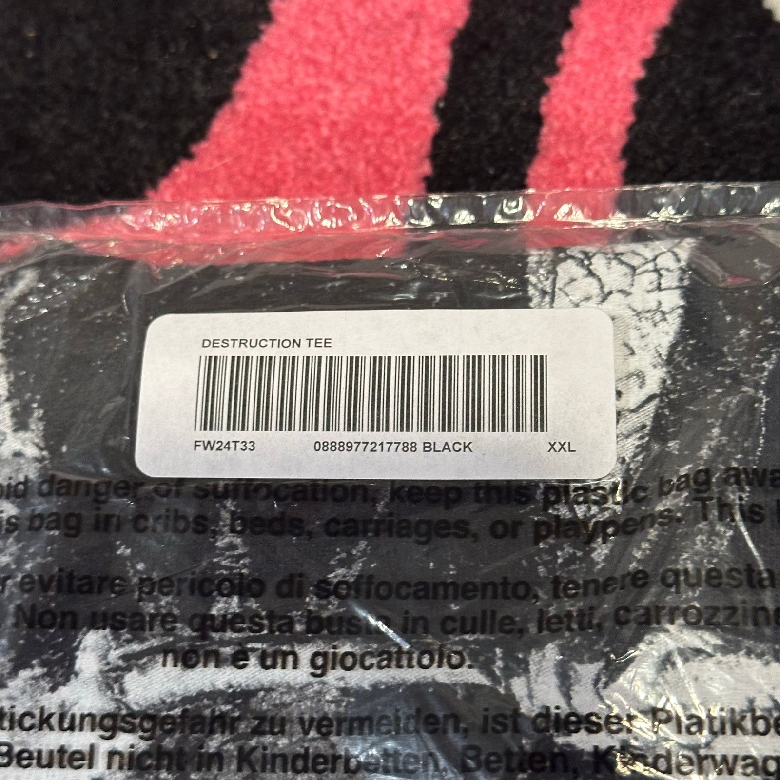Supreme Supreme Destruction Tee - Black - XXL - Brand New Size US XXL / EU 58 / 5 - 3 Thumbnail