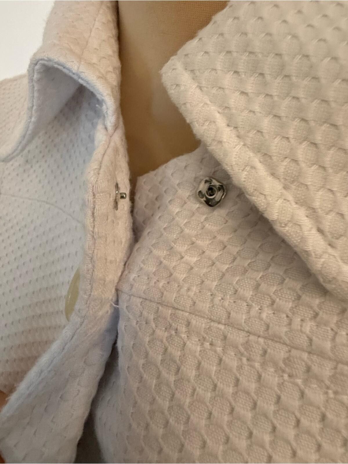 Other Jessica Ash white crop honeycomb textured blazer jacket SZ 4 Size S / US 4 / IT 40 - 5 Thumbnail