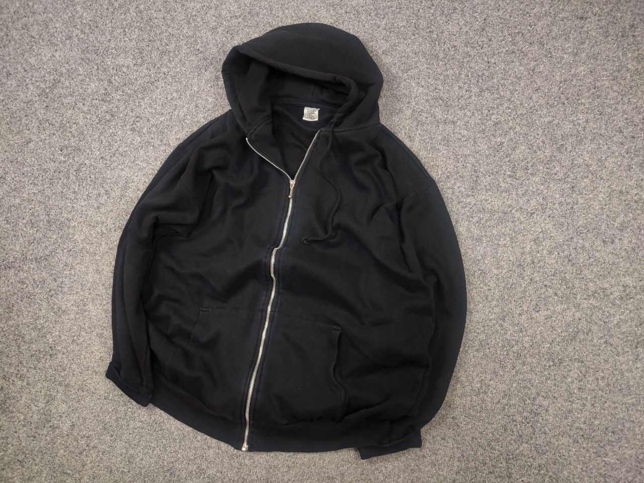 Vintage Vintage Blank zip-up hoodie black square 70s Style Japan LGB Size US XL / EU 56 / 4 - 4 Thumbnail