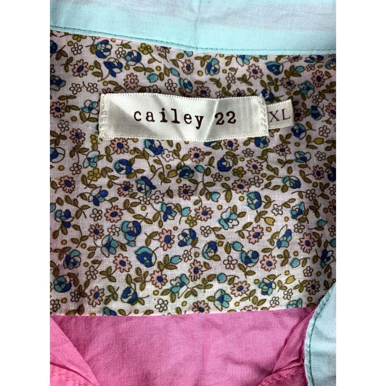 Vintage Cailey 22 Women Shirt Button Up Blouse Collared LongSleeves XL Pink Solid Size XL / US 12-14 / IT 48-50 - 2 Thumbnail