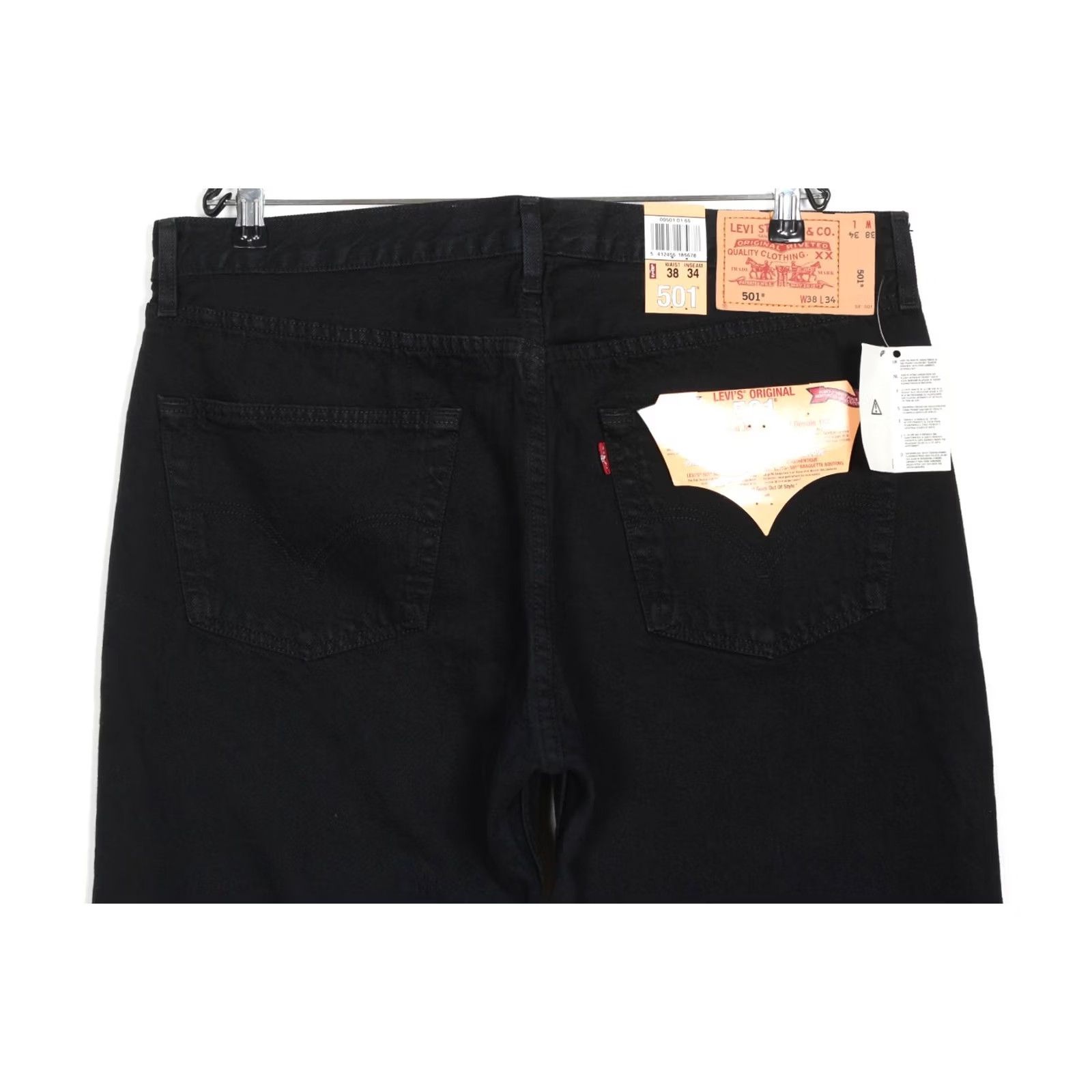 Levi's LEVI’S 501 Jeans Men Size W38 L34 Regular Straight DZ8117 Black Denim Vintage? No Vintage Size US 38 / EU 54 - 4 Thumbnail
