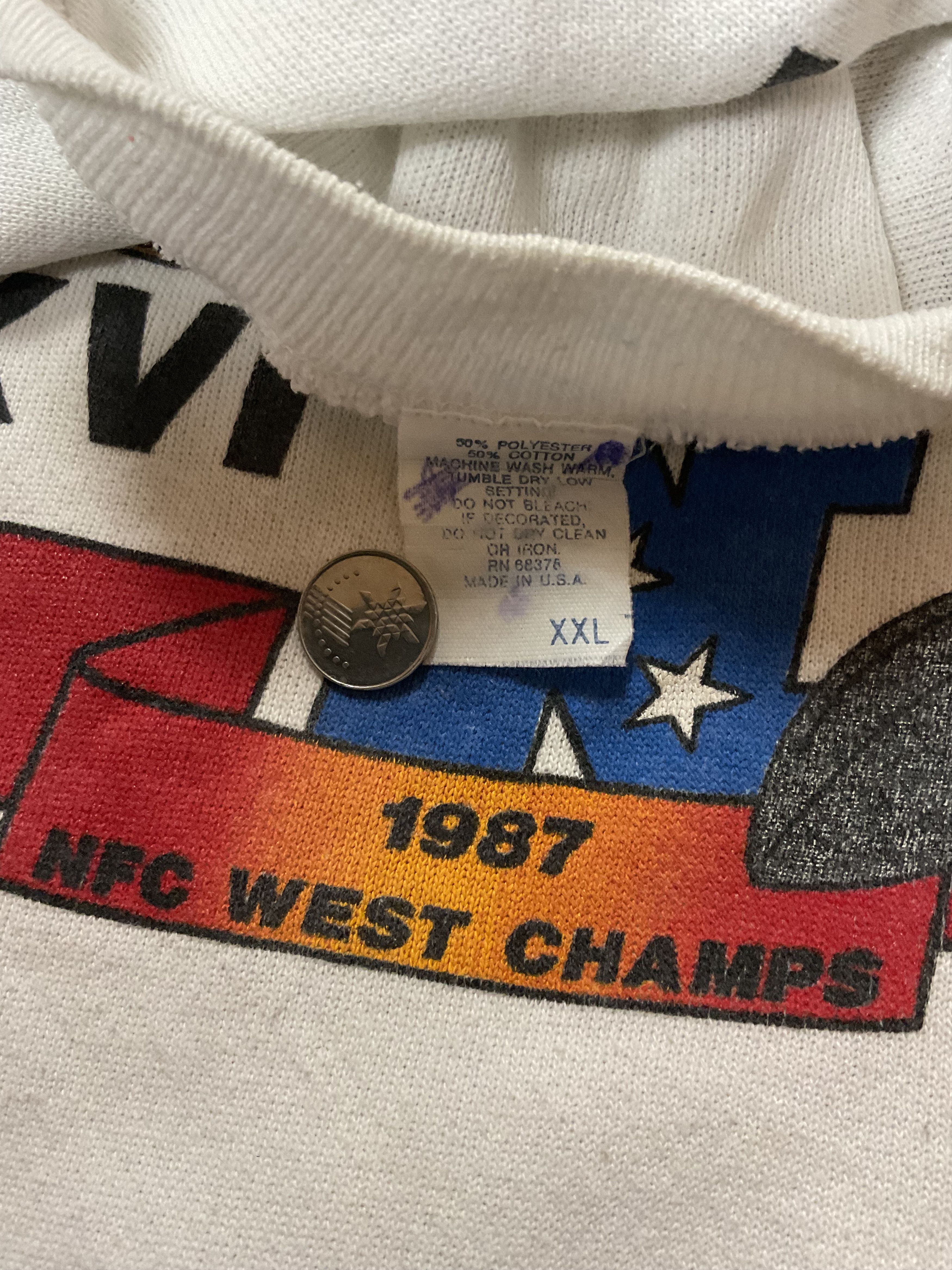 NFL Vintage 80s I’m a 49er Faithful 1987 NFC Champs Sweatshirt Size US XXL / EU 58 / 5 - 5 Thumbnail