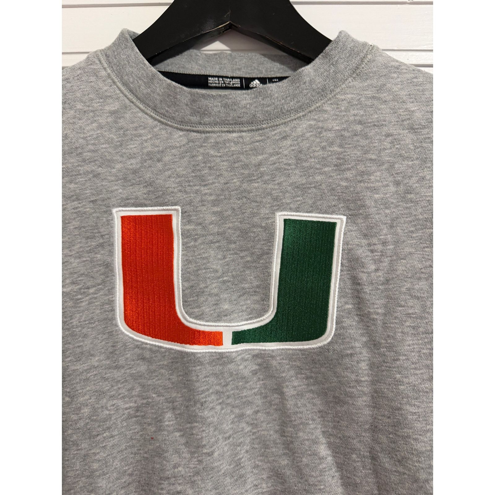 Adidas University of Miami Hurricanes Adidas Crewneck Women's M Size M / US 6-8 / IT 42-44 - 2 Thumbnail