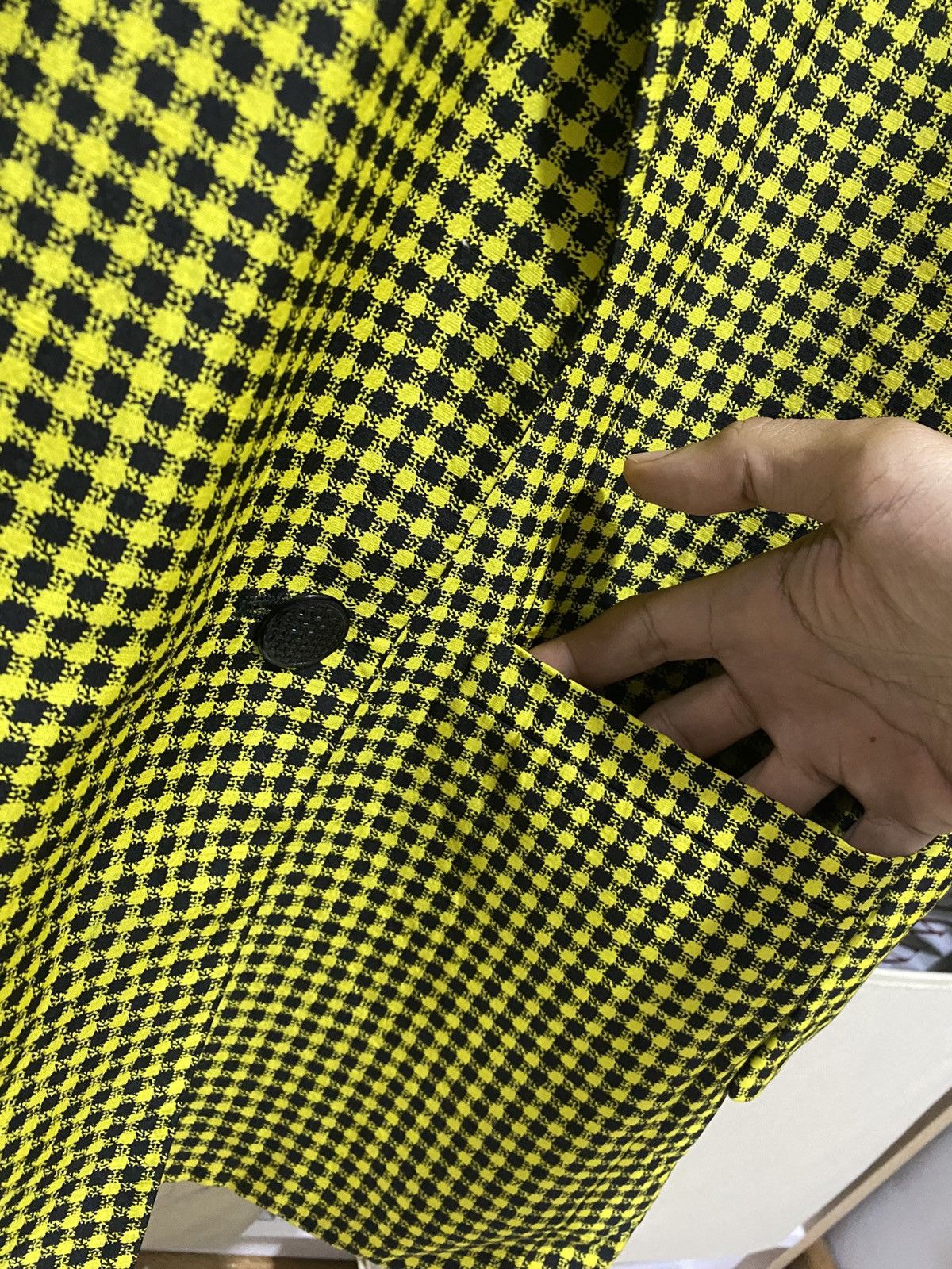 Versace Vintage Gianni Versace Silk Checked Pattern Design Jacket Size US M / EU 48-50 / 2 - 10 Thumbnail