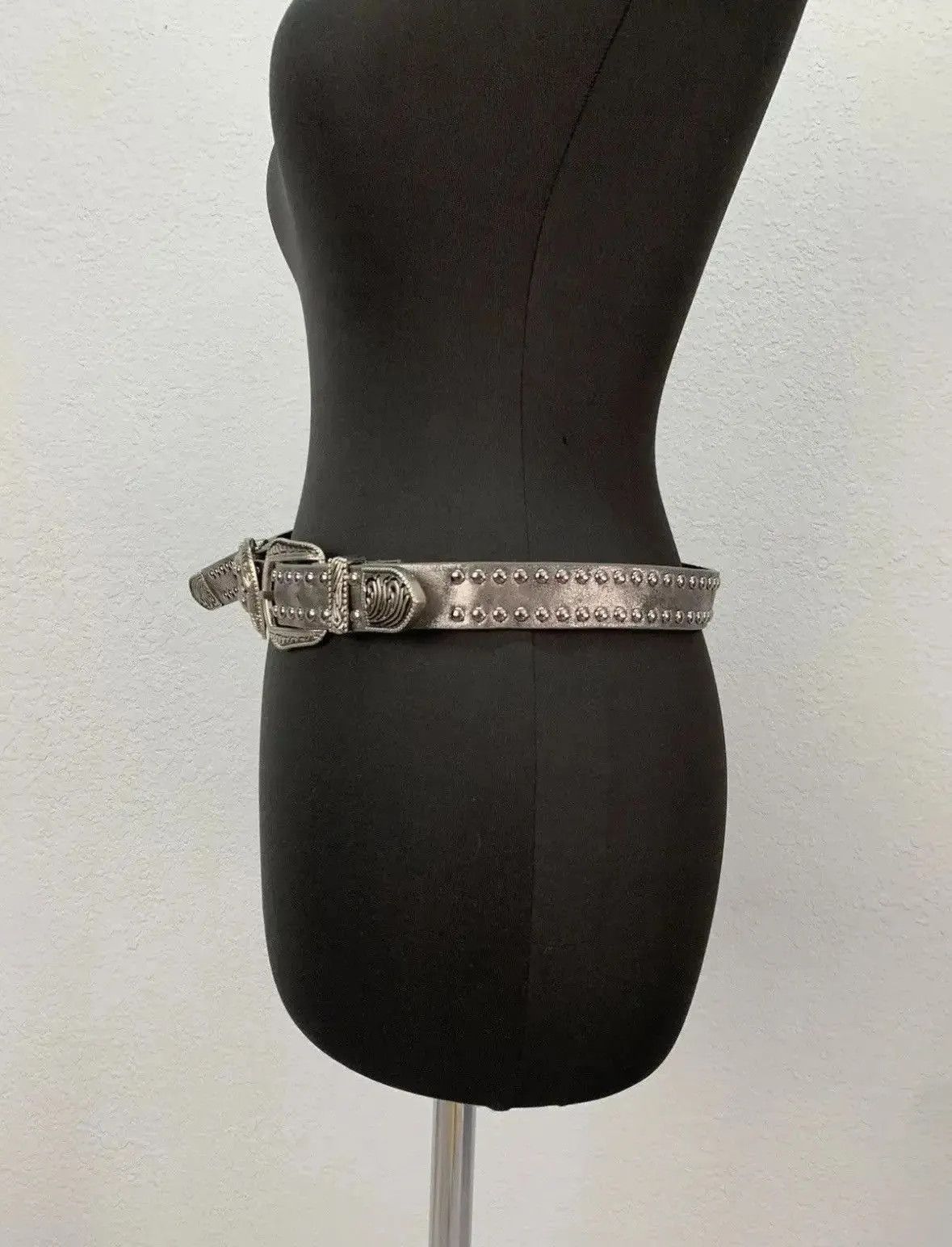 Japanese Brand × Vintage Vintage Belts Y2K Rhinestones Punk leather belt Japanese Size ONE SIZE - 8 Thumbnail