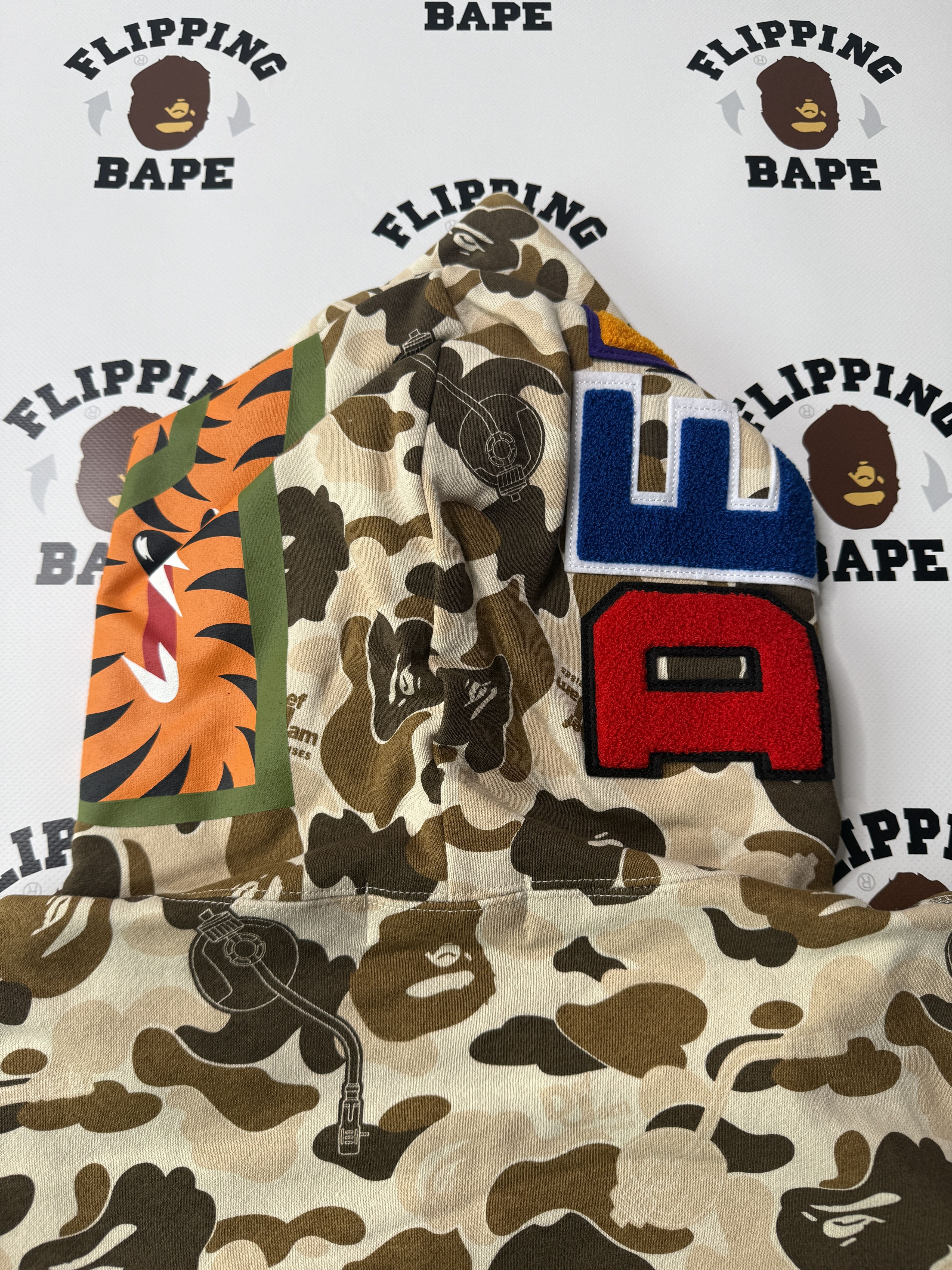 Bape BAPE X DEF JAM CAMO SHARK RELAXED FIT FULL ZIP HOODIE Size US M / EU 48-50 / 2 - 7 Thumbnail