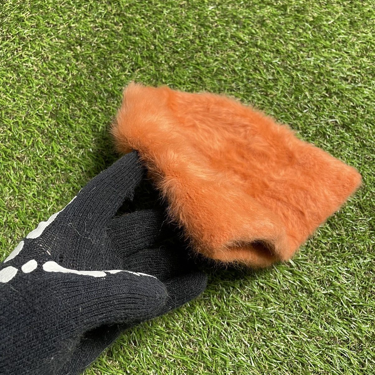 Vintage Vintage Y2K Fuzzy Mohair Beanie Orange Rust Knit Alt Punk OS Size ONE SIZE - 3 Thumbnail