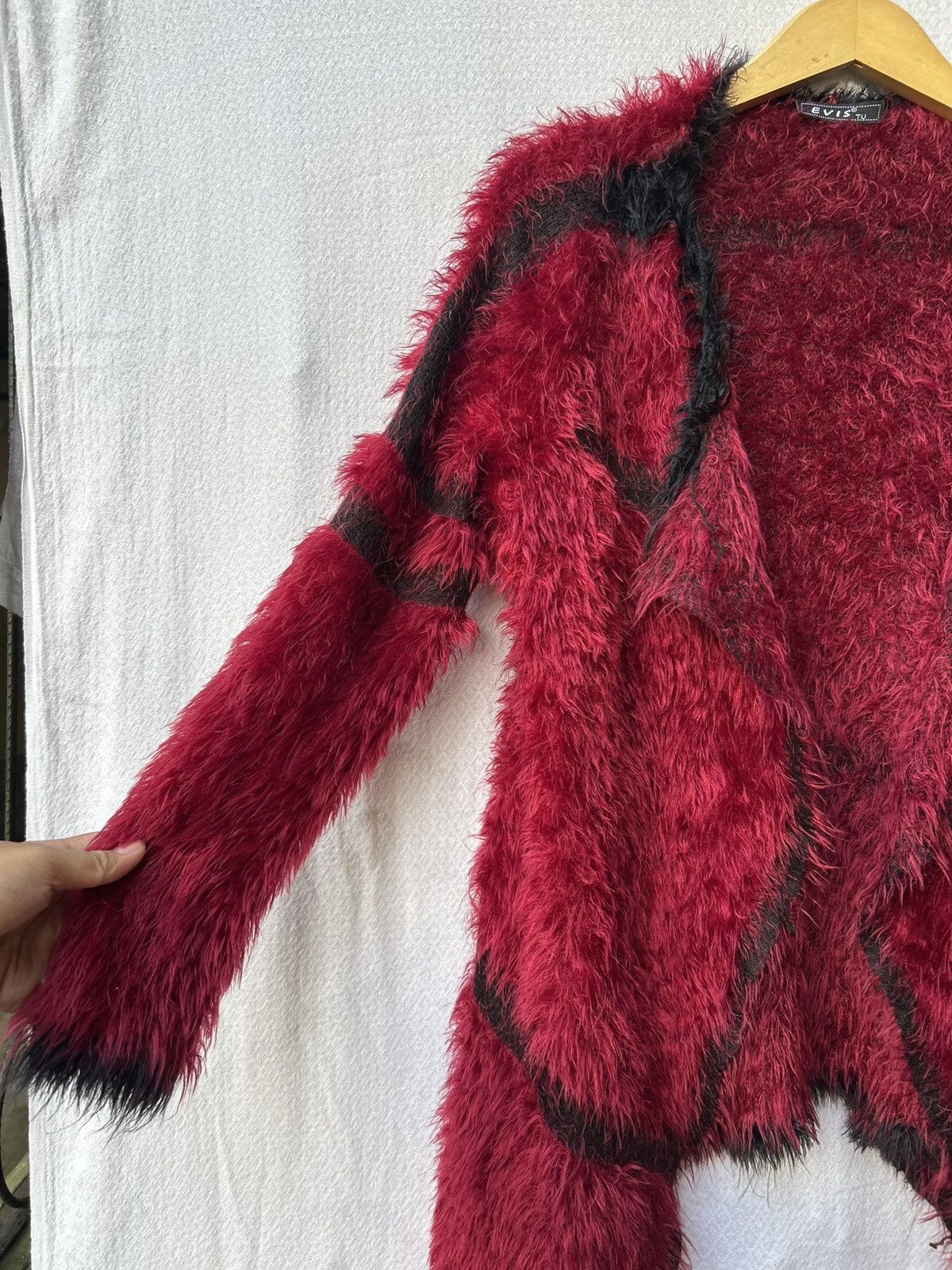 14th Addiction × Japanese Brand Fuzzy Mohair Cardigan Assymetrical Knitted Styled Size US M / EU 48-50 / 2 - 5 Thumbnail