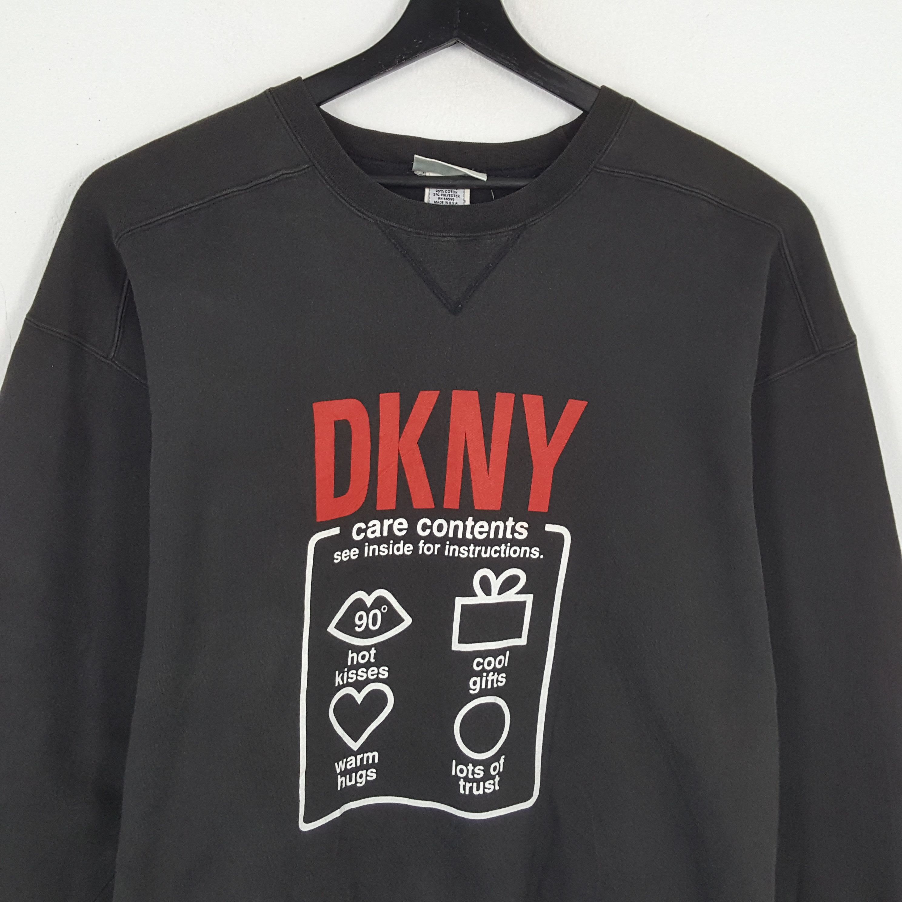 DKNY × Vintage DKNY Center Design Streetwear Style Sweatshirt Size US L / EU 52-54 / 3 - 2 Thumbnail