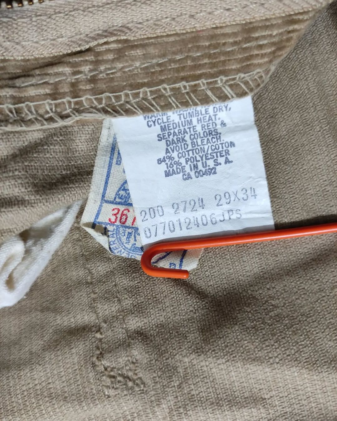 Lee Vintage 70s Tan Lee Riders Corduroy Pants with Talon Zipper Size US 30 / EU 46 - 5 Thumbnail