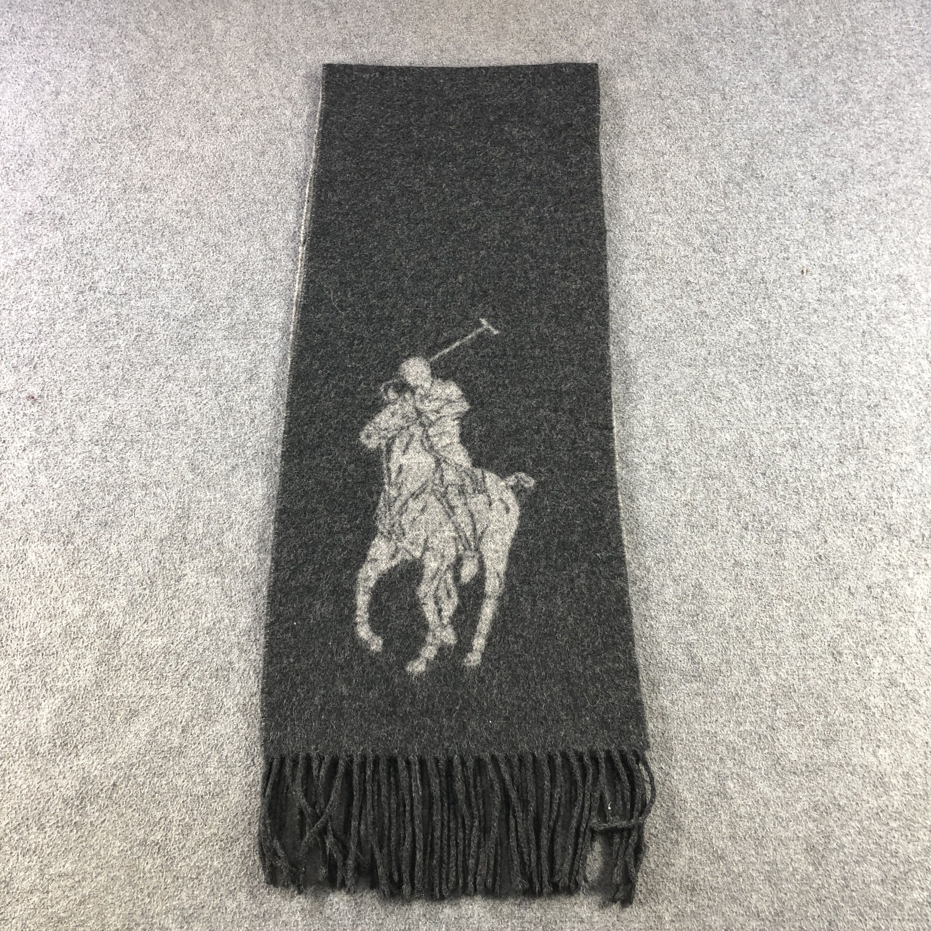 Polo Ralph Lauren Polo Ralph Lauren Big Logo Wool Scarf Muffler V2940 Size ONE SIZE - 1 Thumbnail