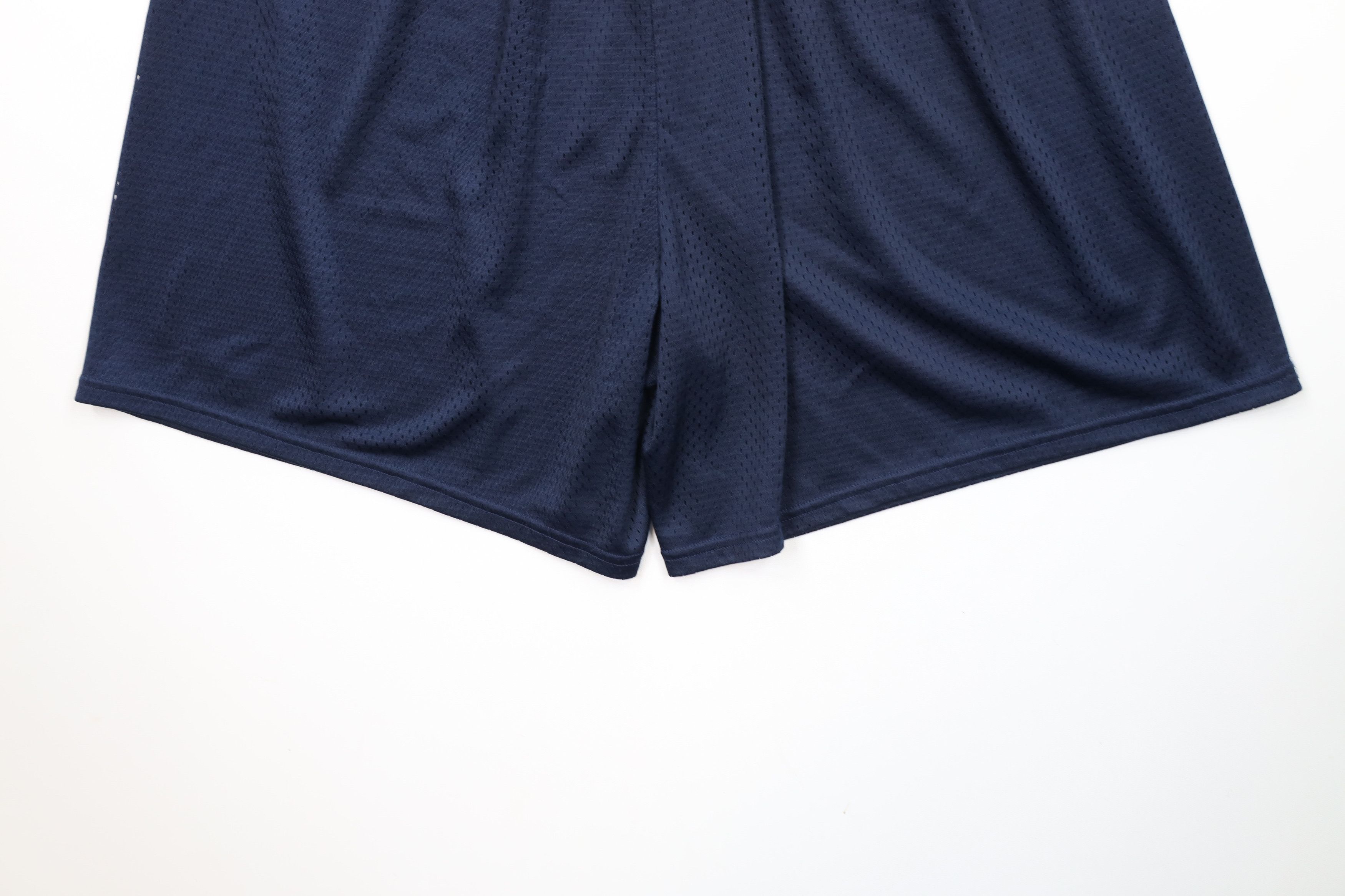 Vintage Vintage 90s Y2K Nike Scott Mini Swoosh Mesh Shorts Navy Blue Size US 38 / EU 54 - 11 Thumbnail