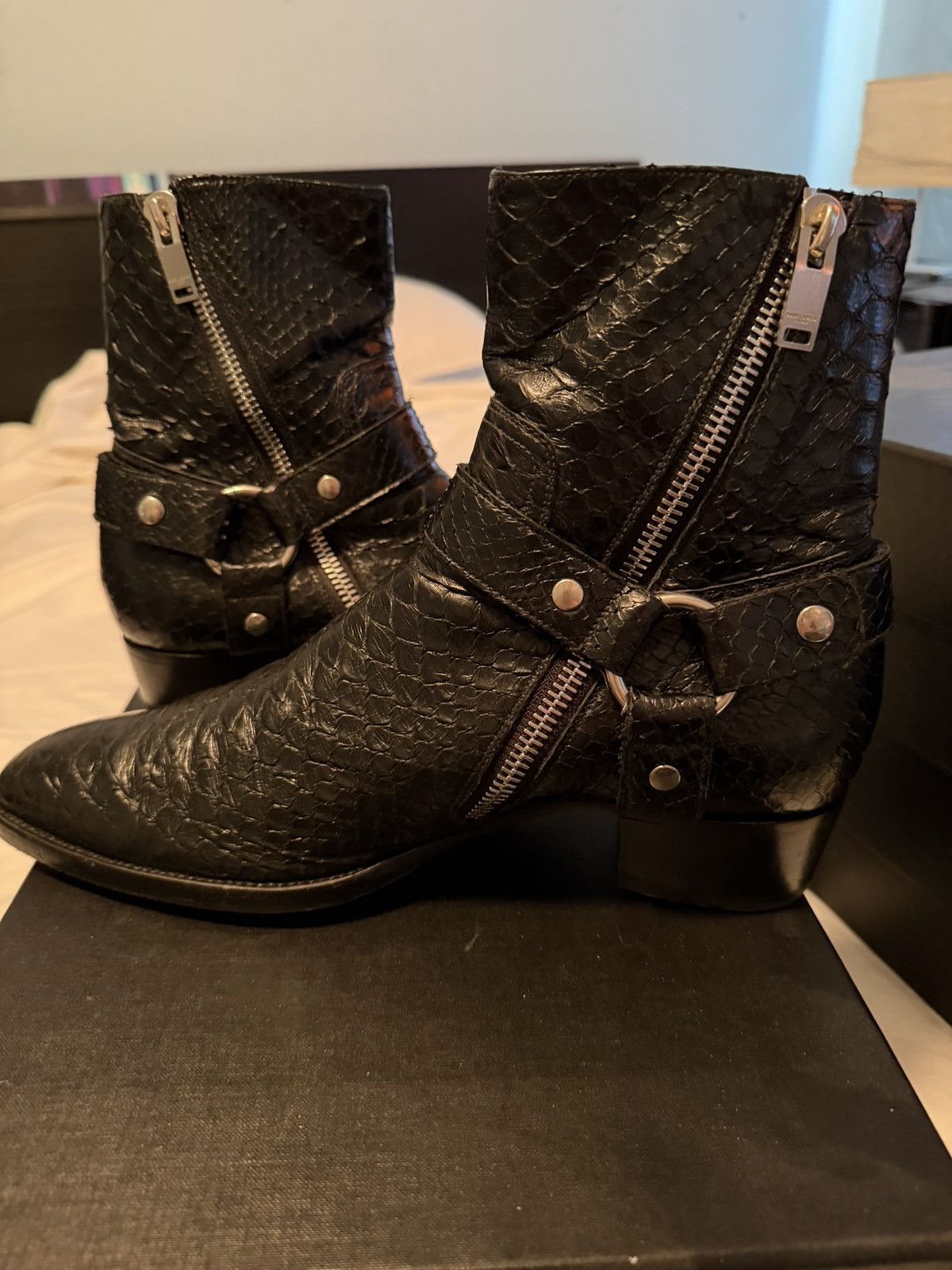 Saint Laurent Paris ULTRA RARE FW13 Python Harness Size US 10 / EU 43 - 4 Thumbnail