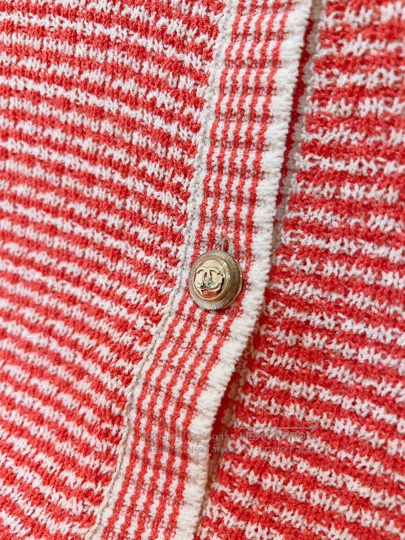 Chanel Chanel 21C Early Spring Vacation Series Red and White Knit Size XXS / US 00 / IT 34 - 6 Thumbnail