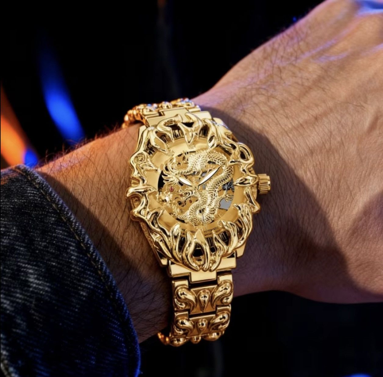 Other Dragon Skeleton custom Luxury Watch unique japanise design Size ONE SIZE - 1 Thumbnail